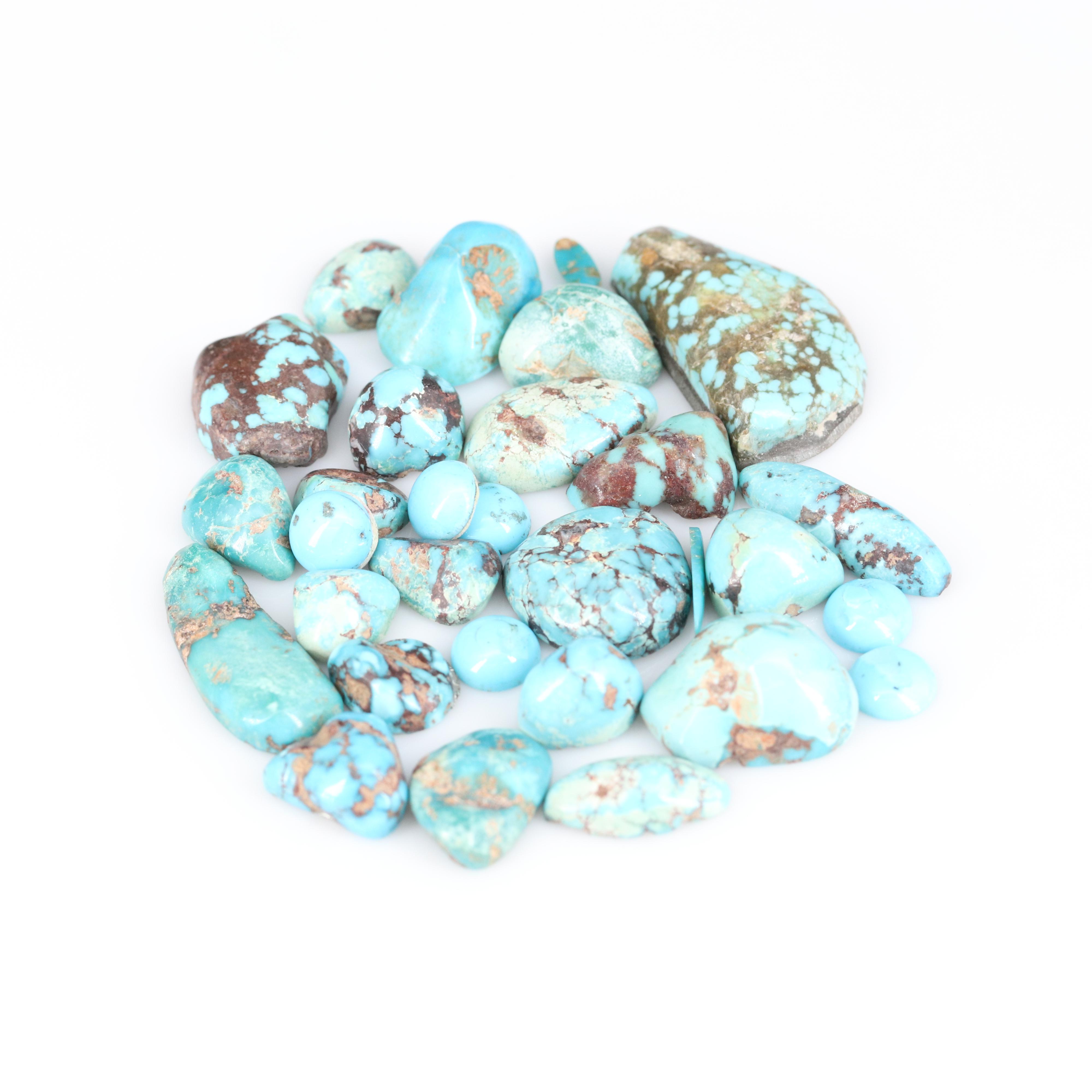 Loose Turquoise, Turquoise Doublet and Imitation Turquoise Assortment