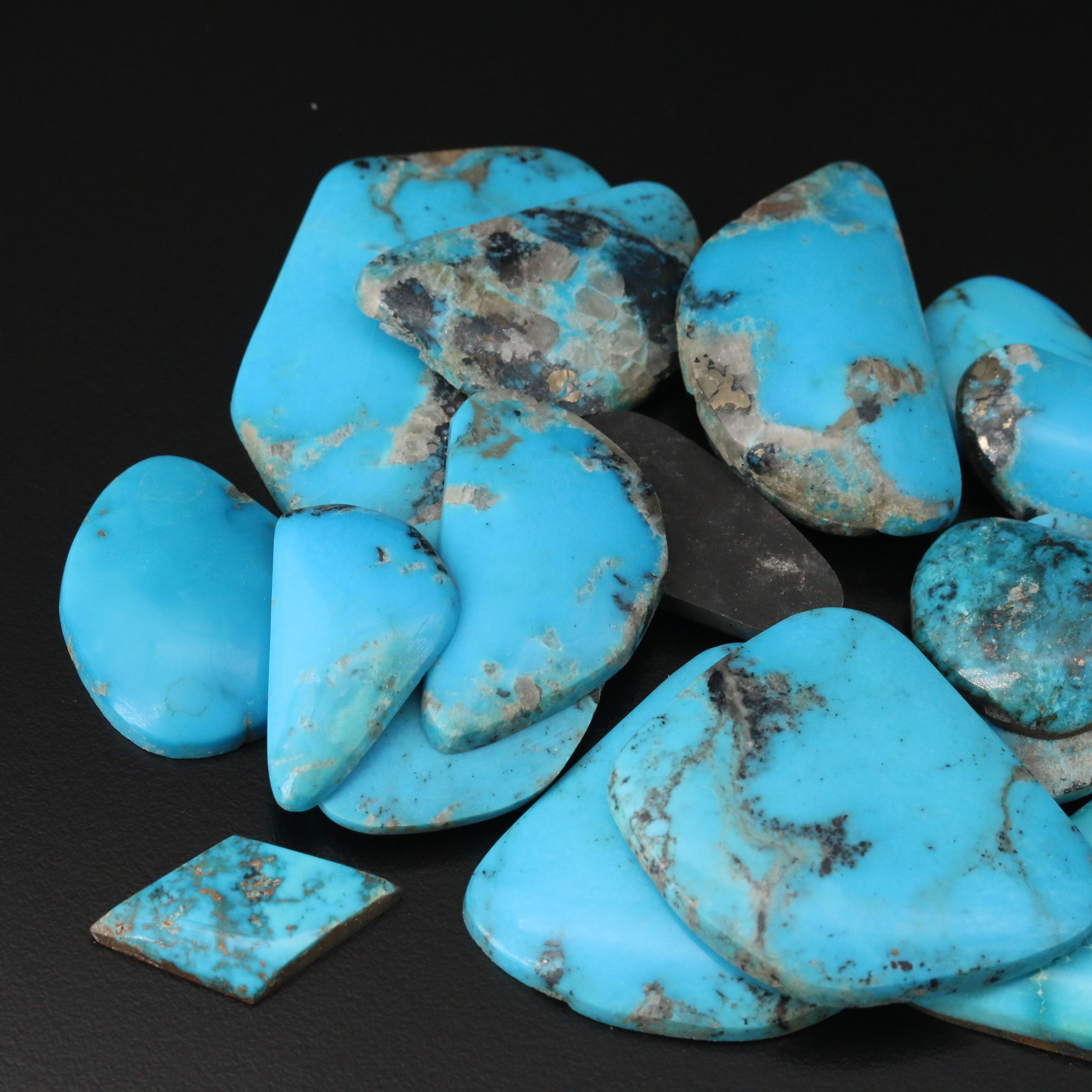 Loose Mixed Turquoise Cabochons