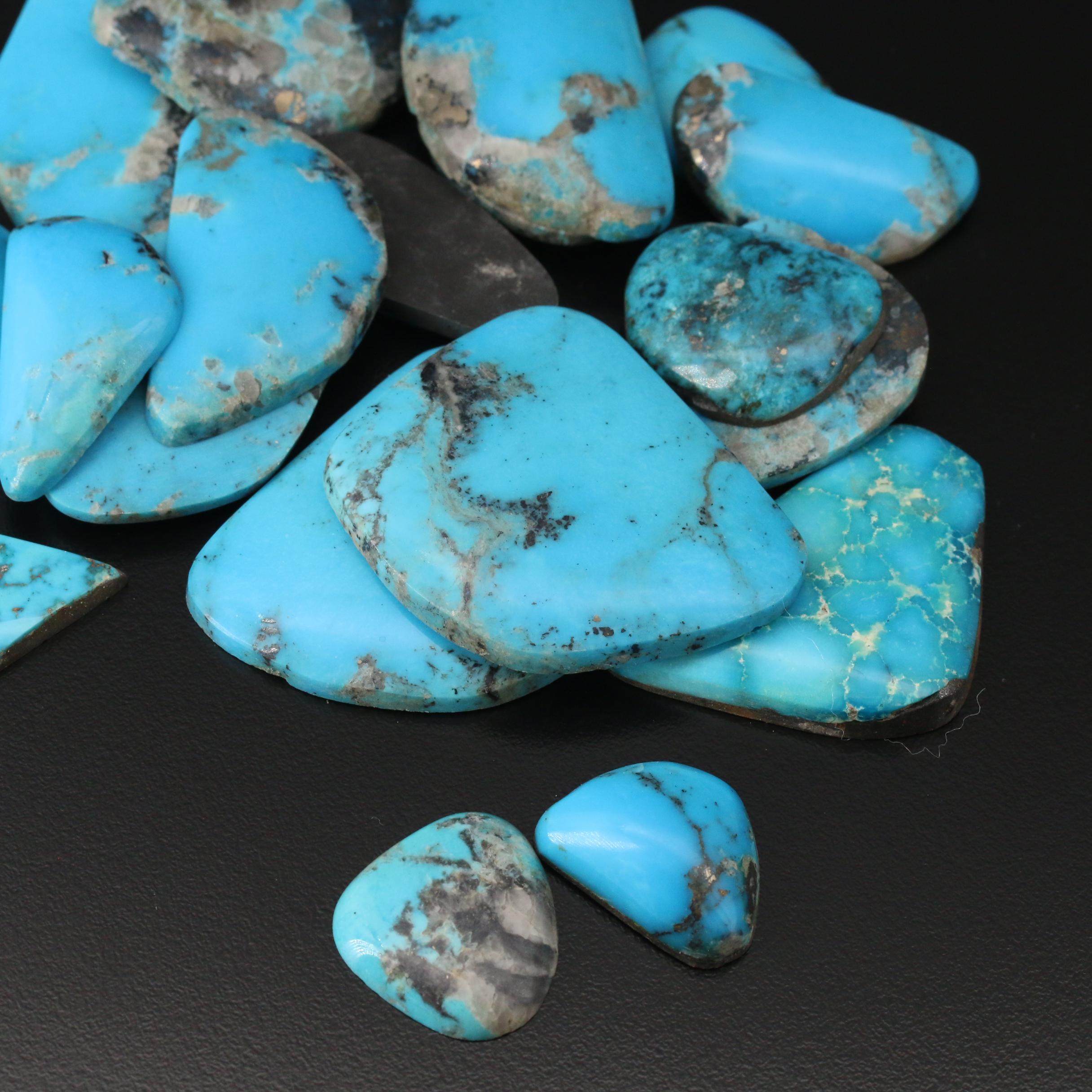 Loose Mixed Turquoise Cabochons