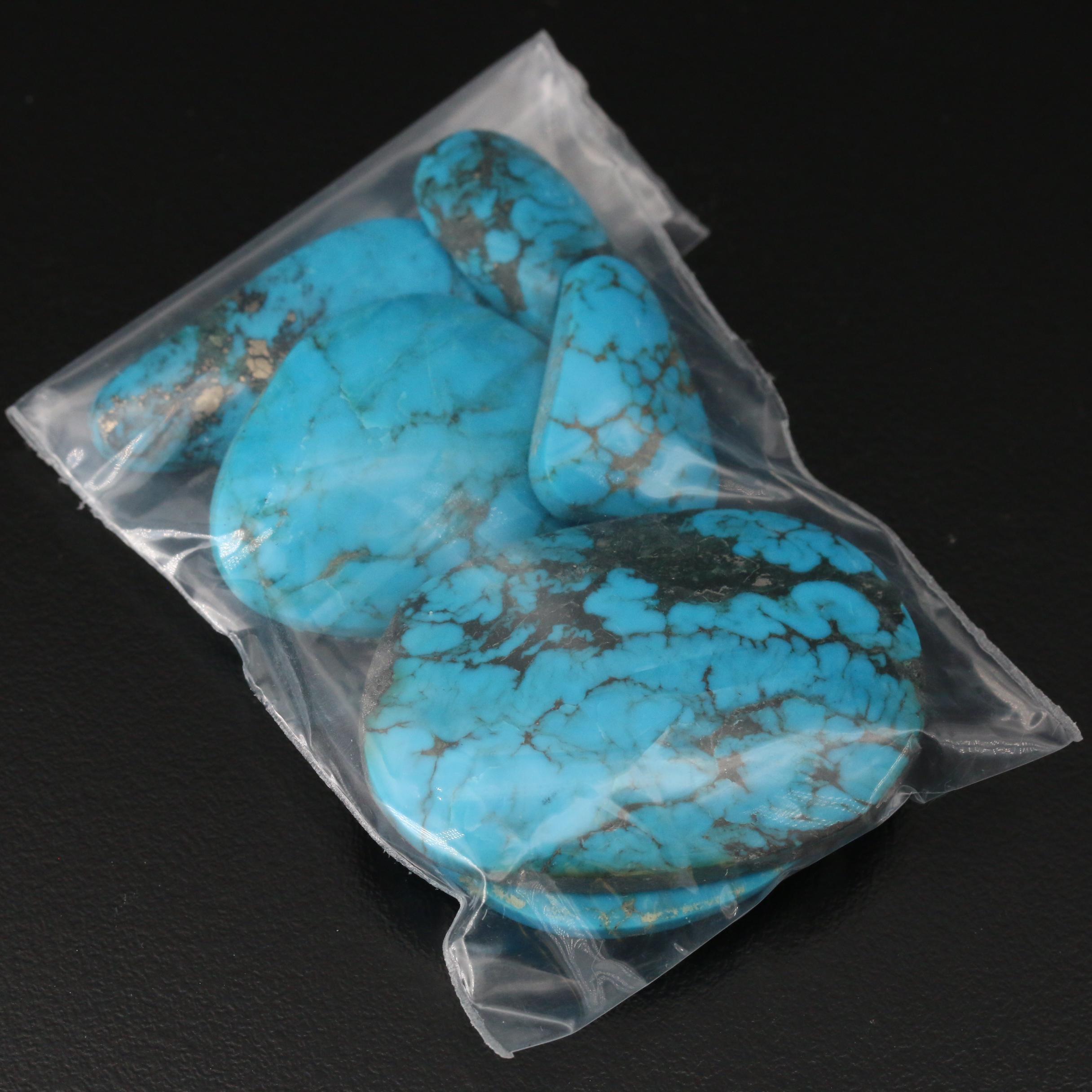 Loose Mixed Turquoise Cabochons