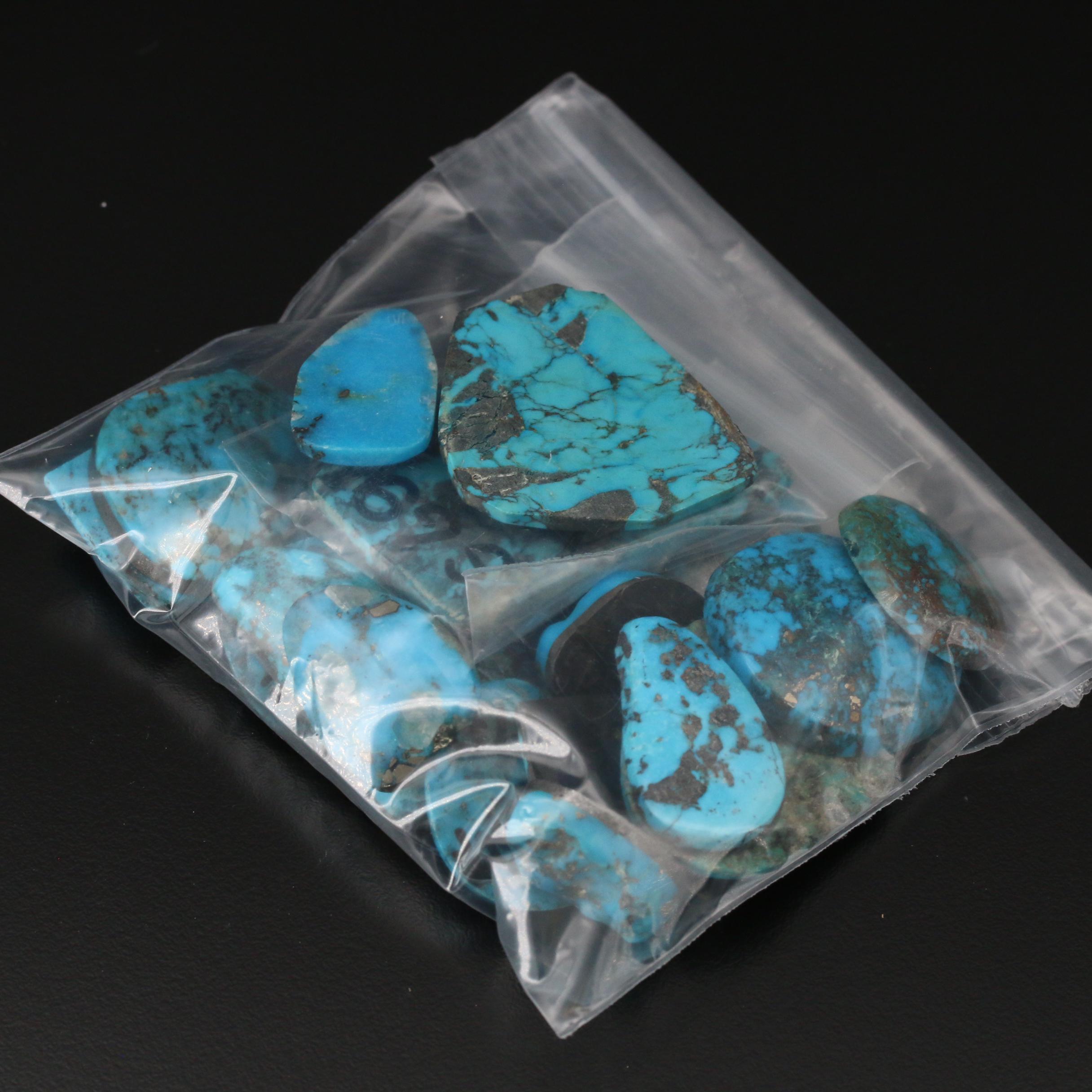 Loose Mixed Turquoise Cabochons