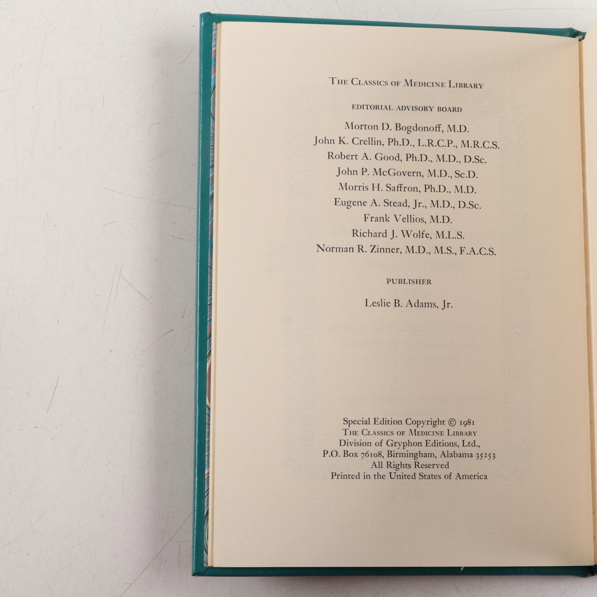 The Classics of Medicine Library Limited Edition Leather Bound Medical Books