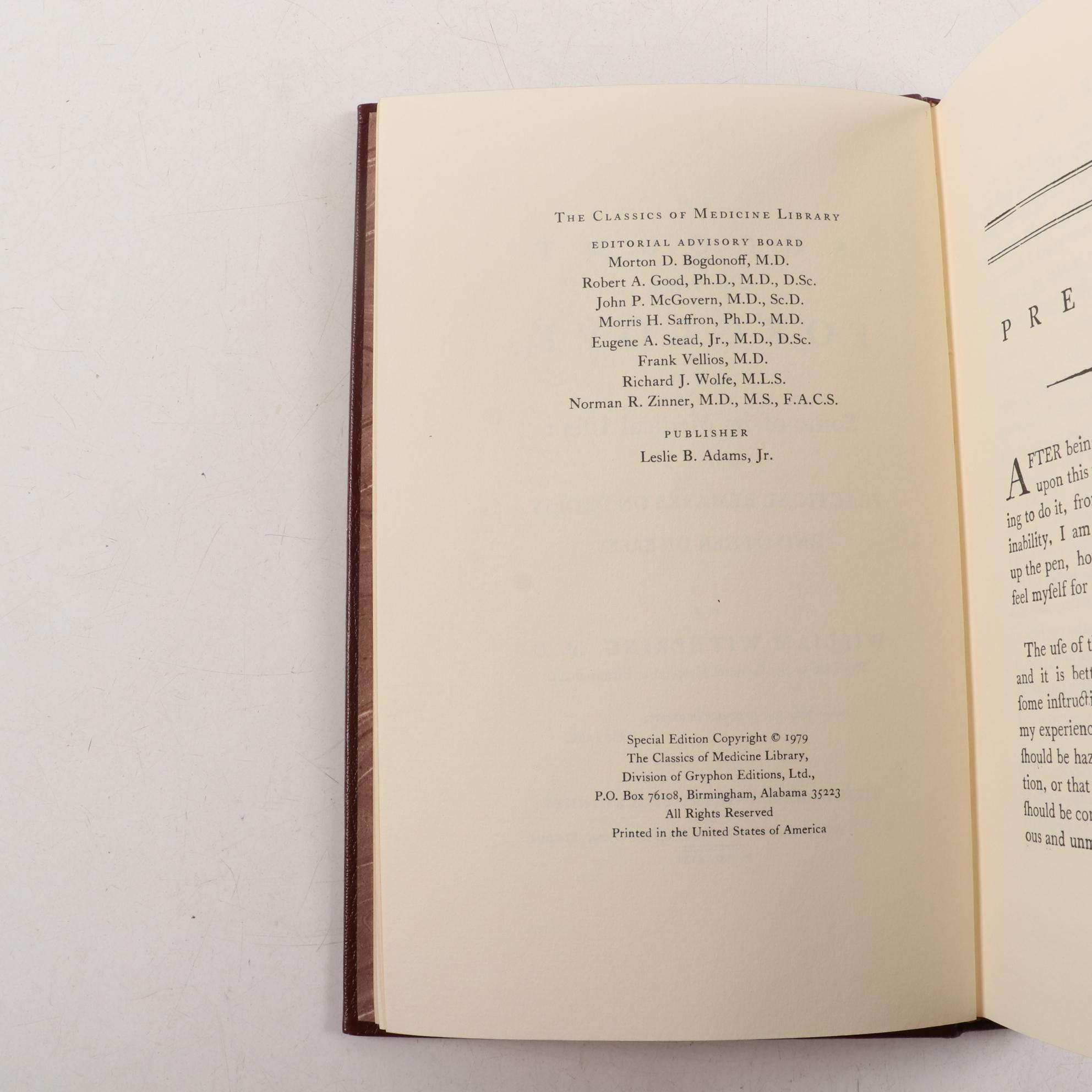 The Classics of Medicine Library Limited Edition Leather Bound Medical Books