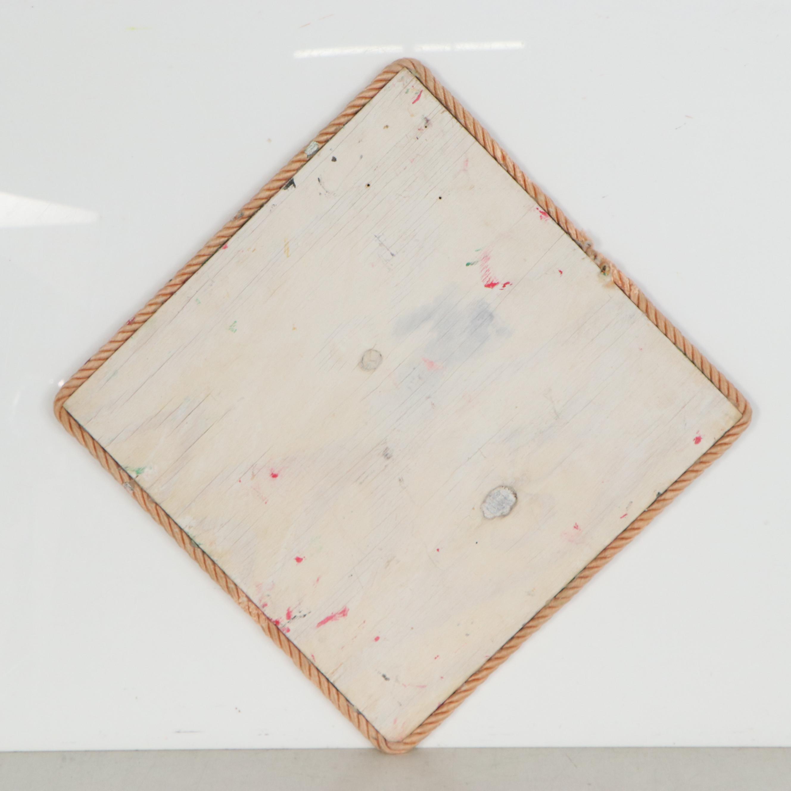 Emory Biko Mixed Media Painting of Sankofa Heart