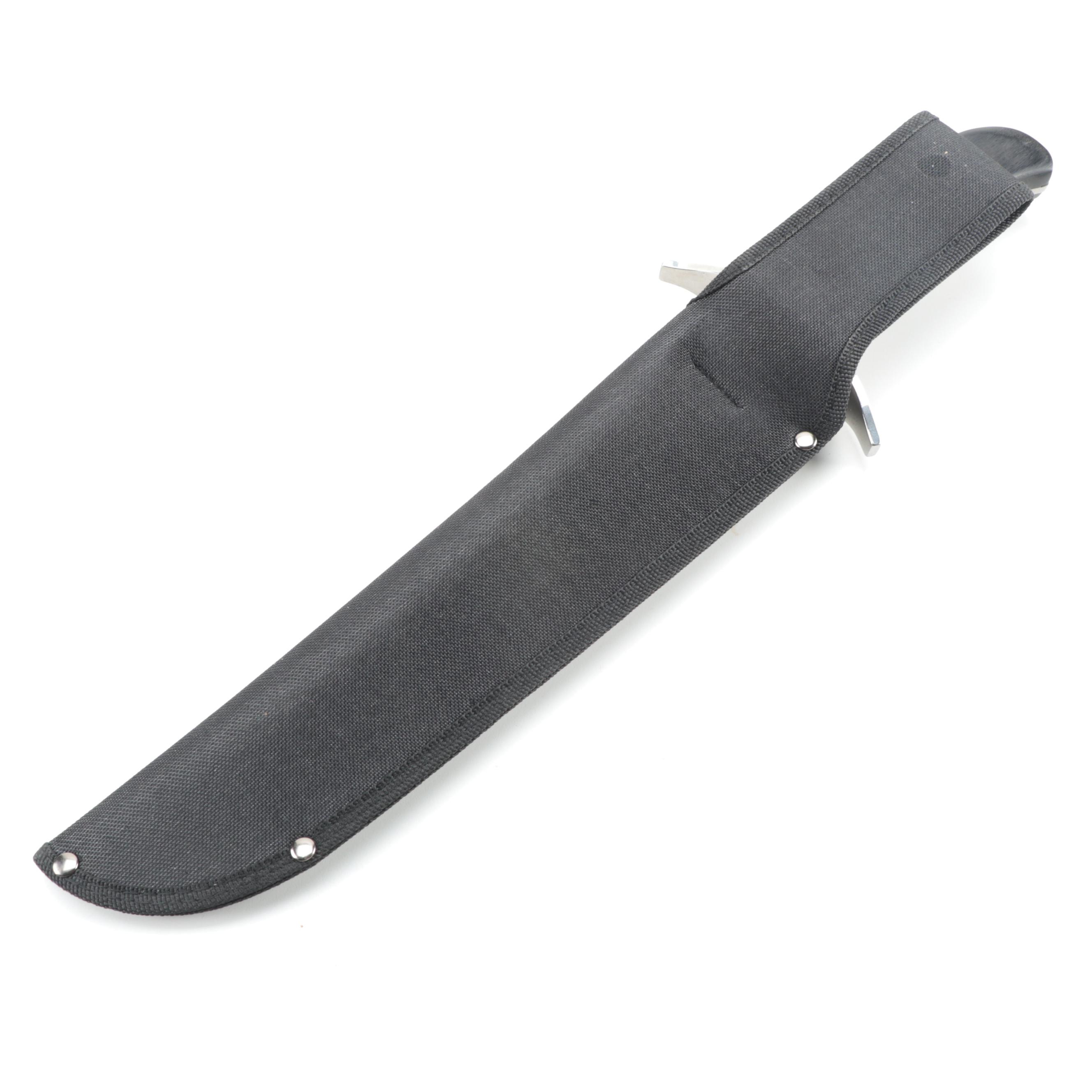 Master MU-1135 Tactical Fixed Blade Knife with Serrated Edge in Nylon Sheath