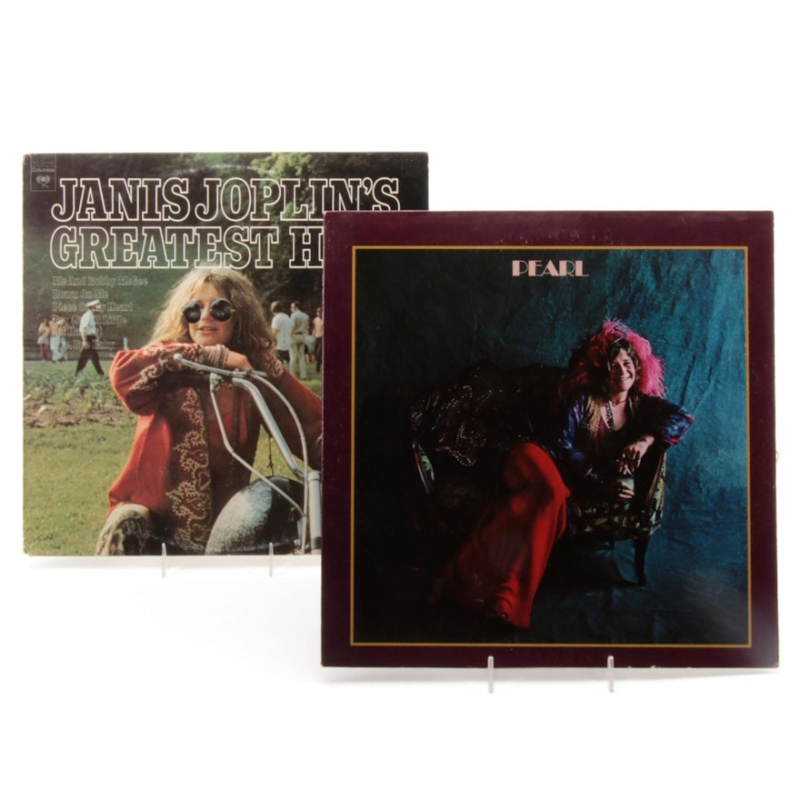 Janis Joplin "Pearl" and "Greatest Hits" Vinyl Records