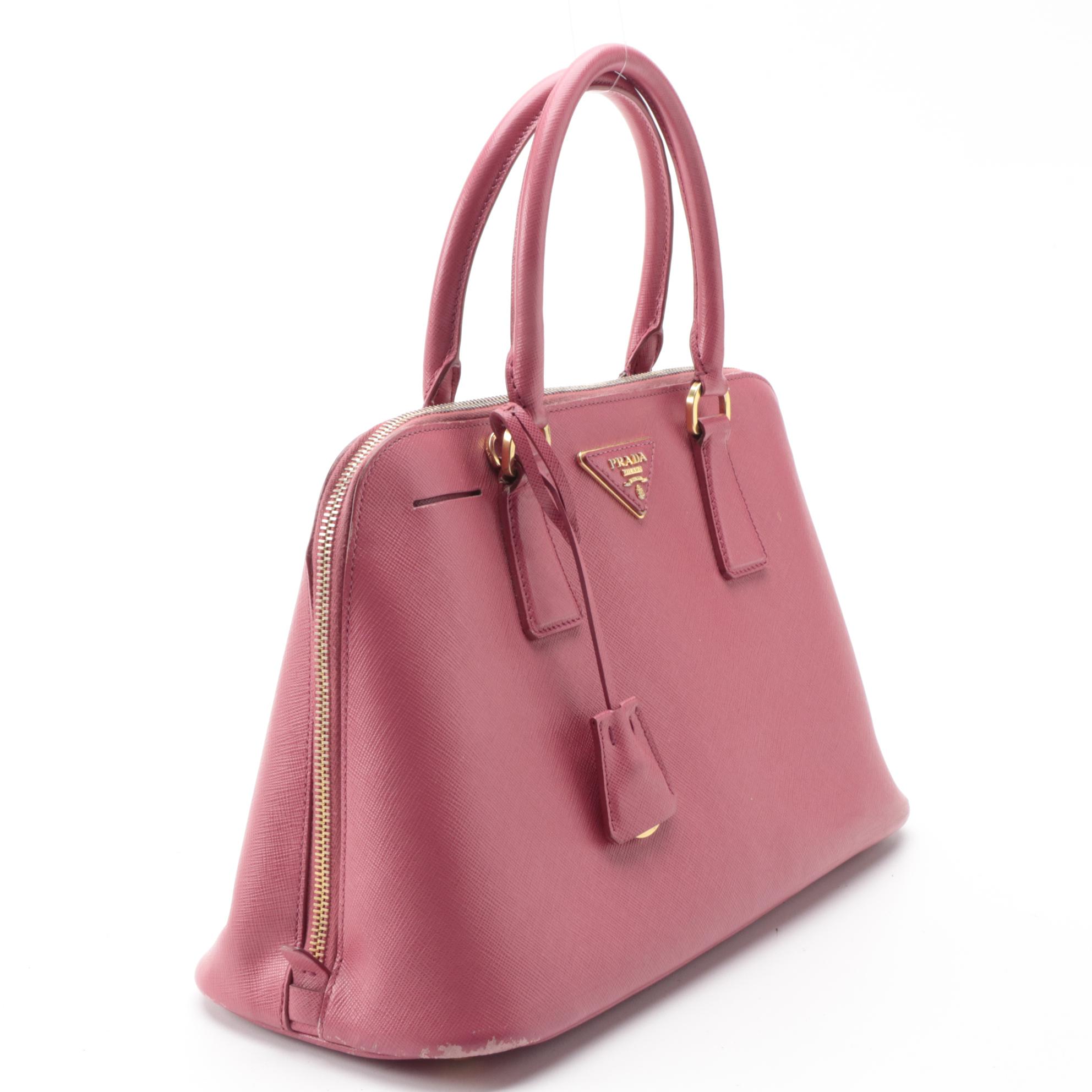 Prada Galleria Bag in Pink Saffiano Leather