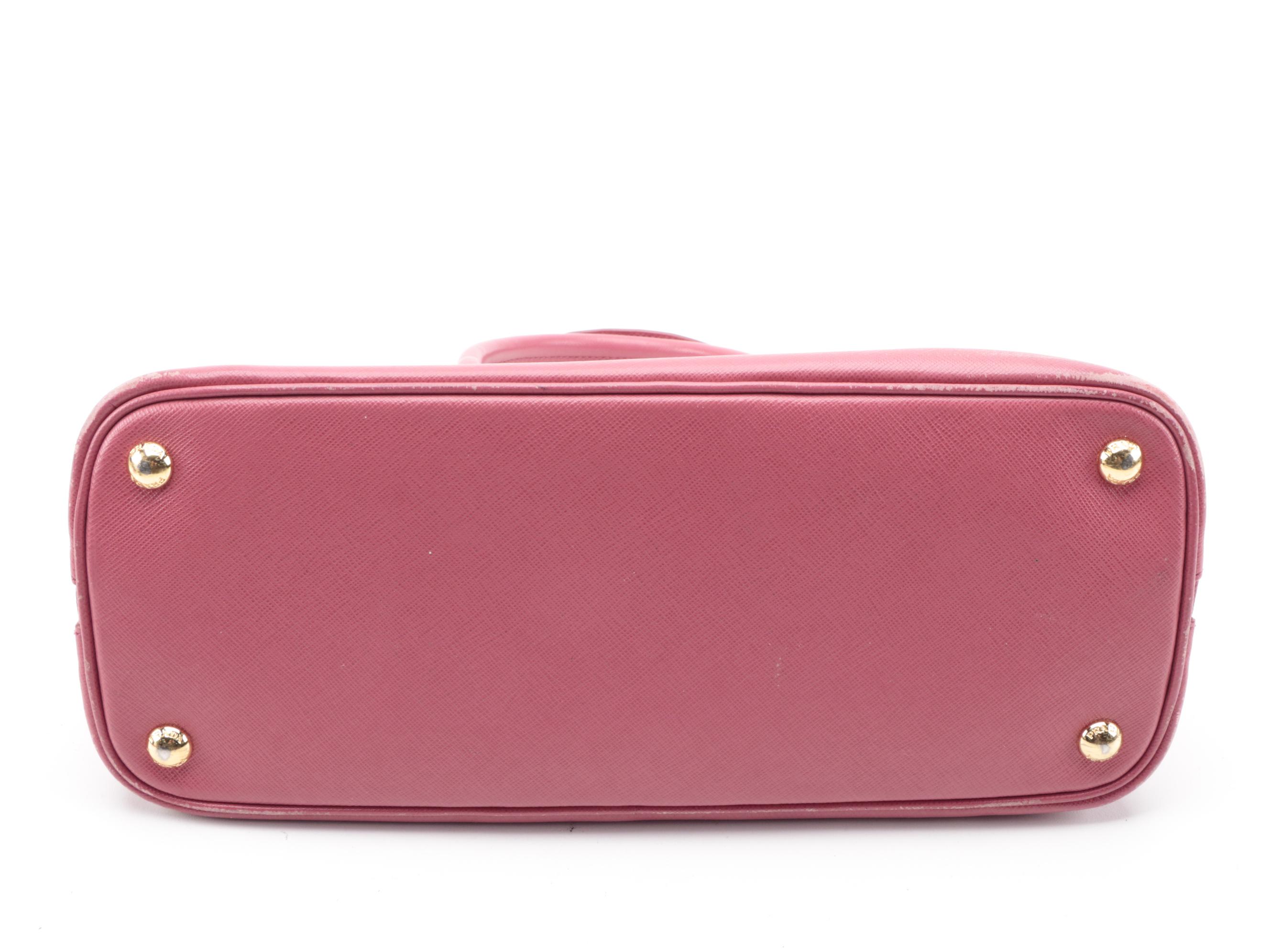 Prada Galleria Bag in Pink Saffiano Leather