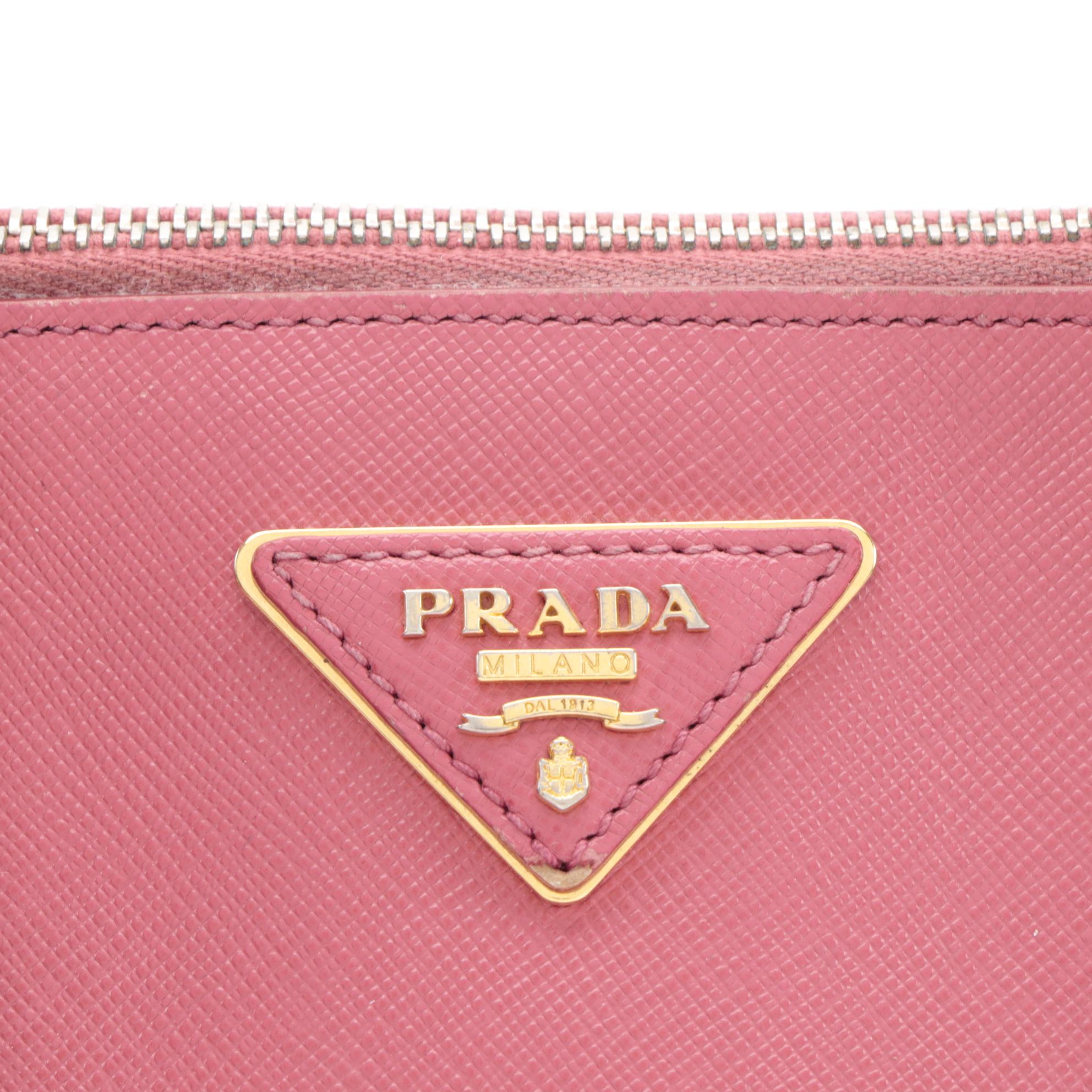 Prada Galleria Bag in Pink Saffiano Leather