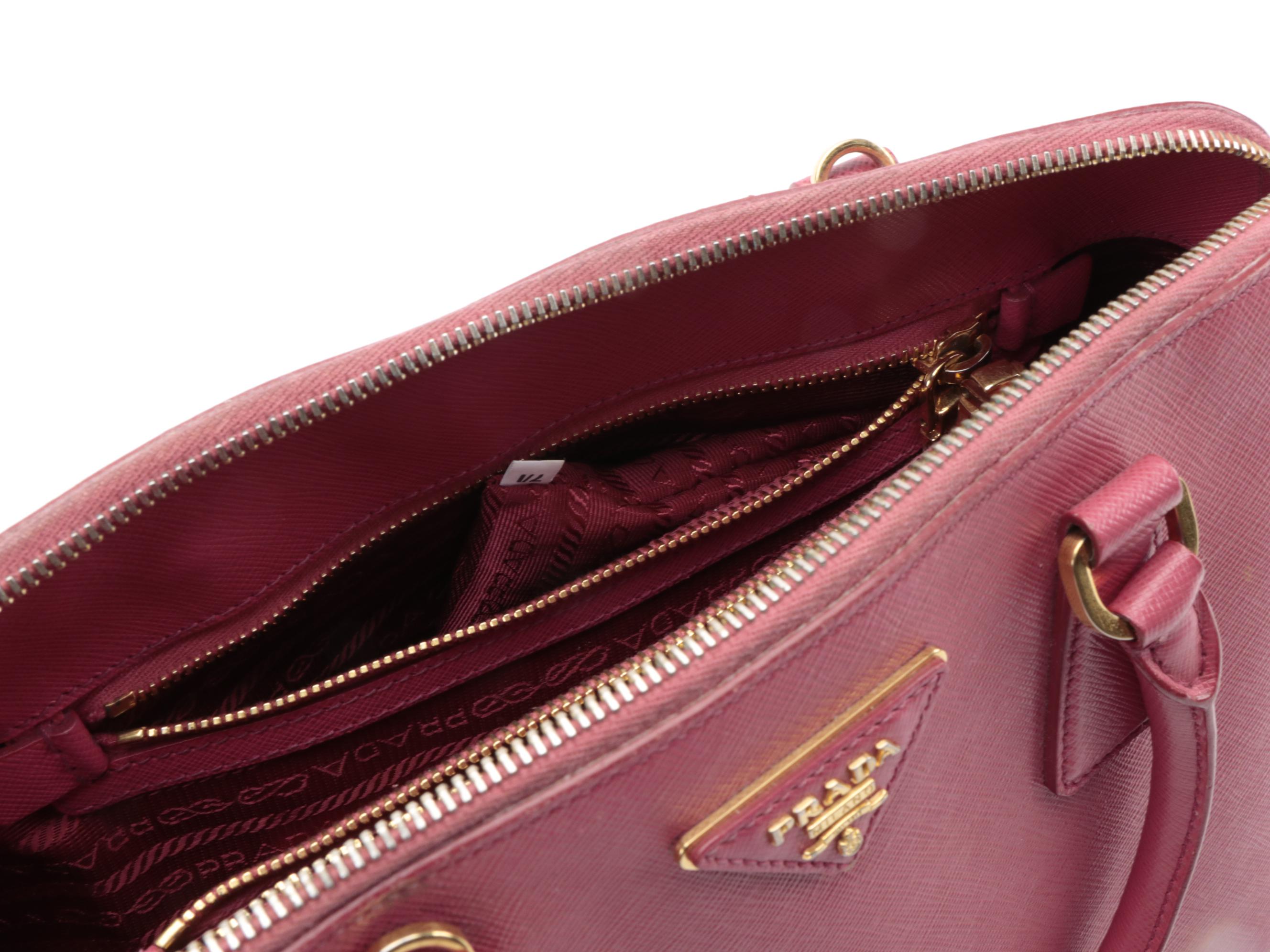 Prada Galleria Bag in Pink Saffiano Leather