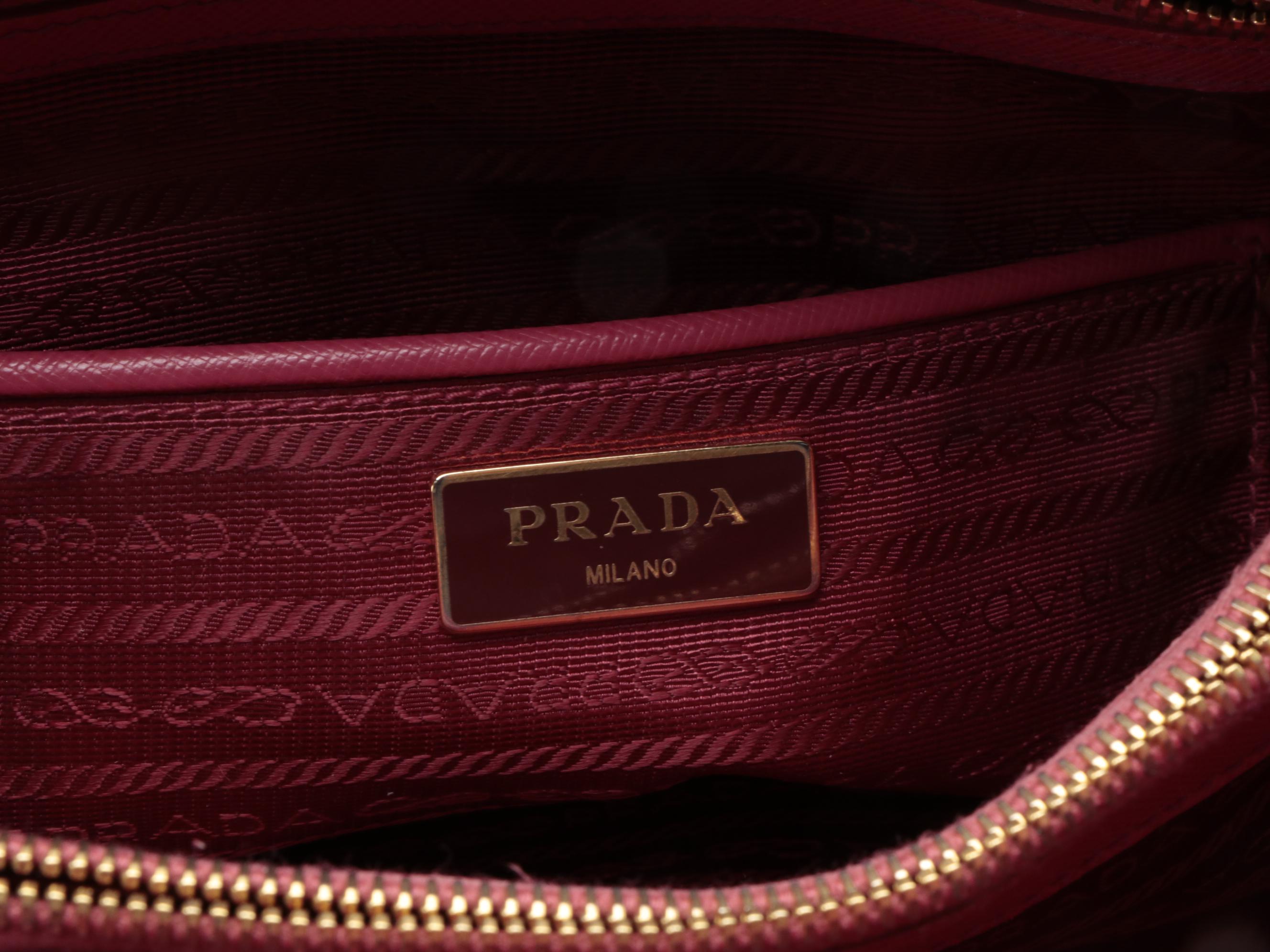 Prada Galleria Bag in Pink Saffiano Leather