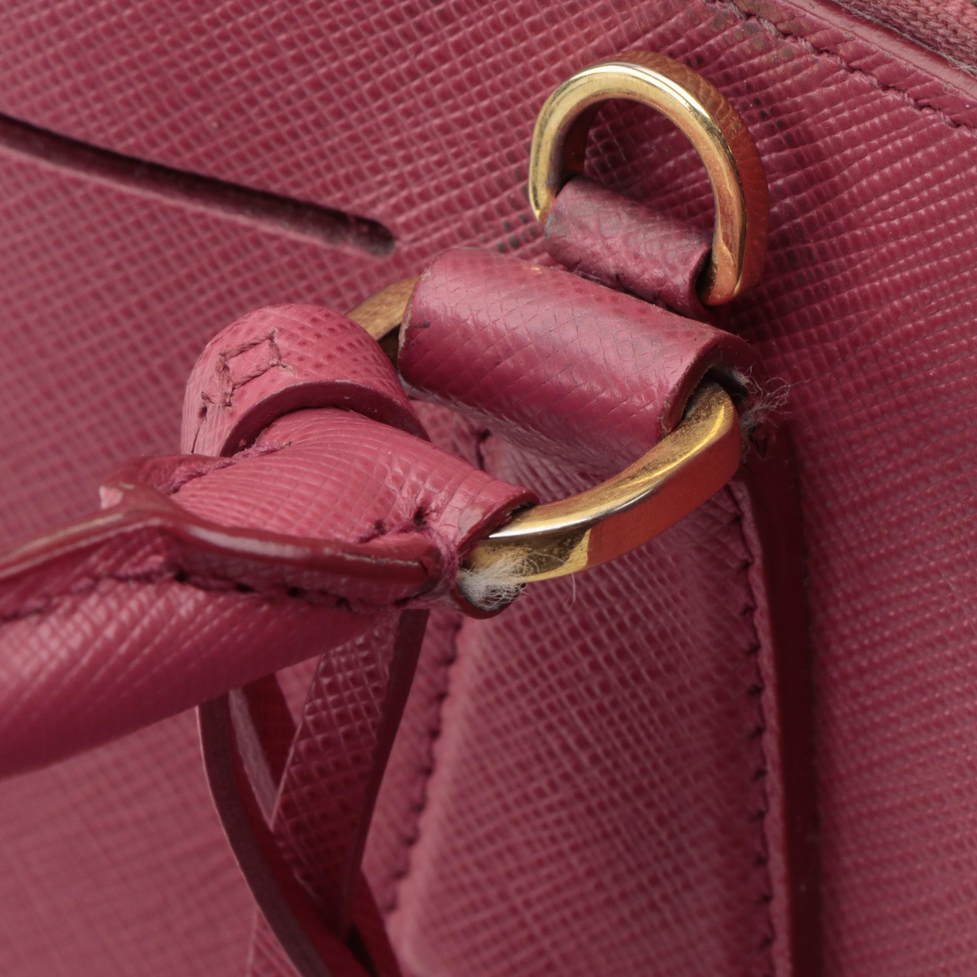 Prada Galleria Bag in Pink Saffiano Leather