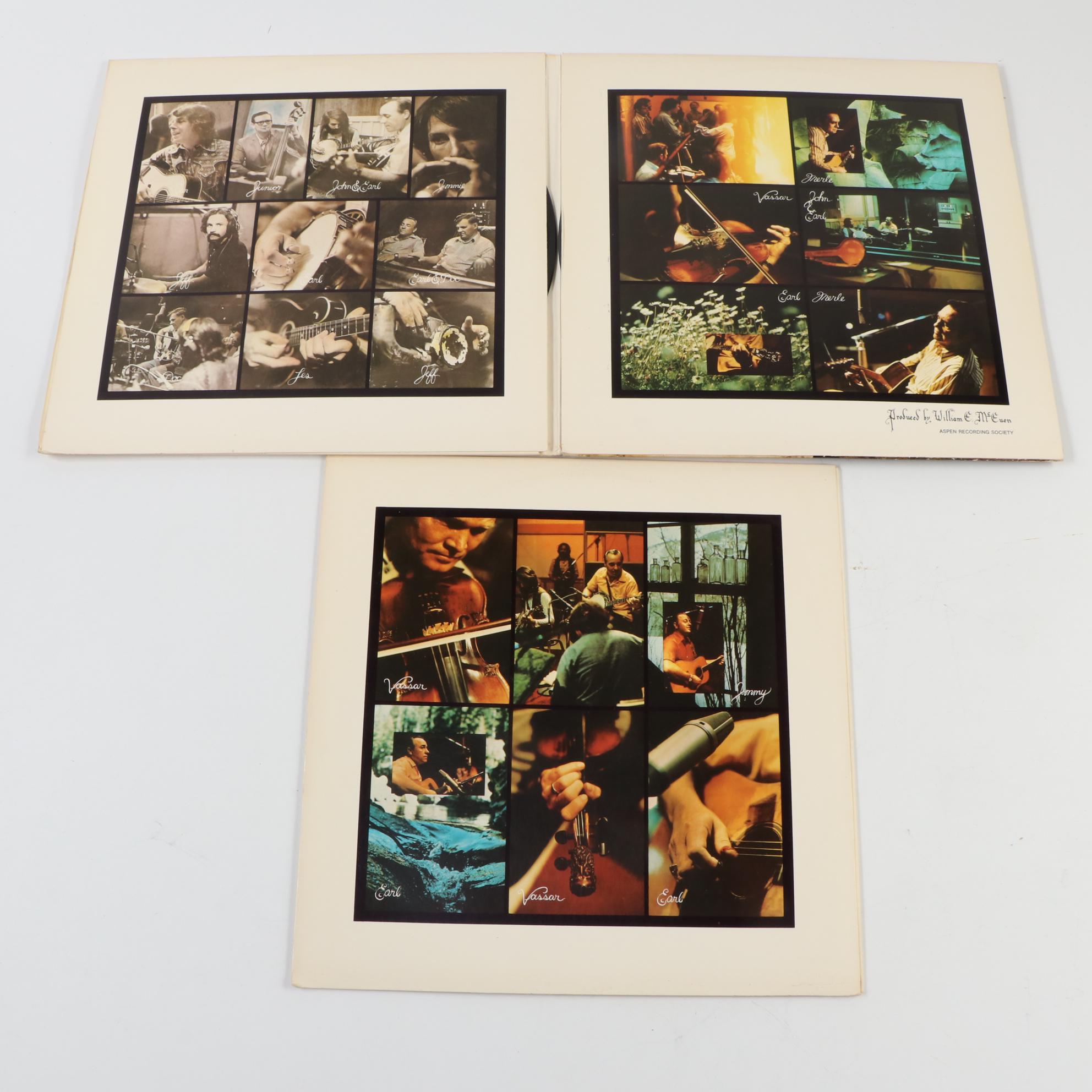 Johnny Cash, John Denver, Merle Haggard, and Other LP Vinyl Records, Mid-20th C.