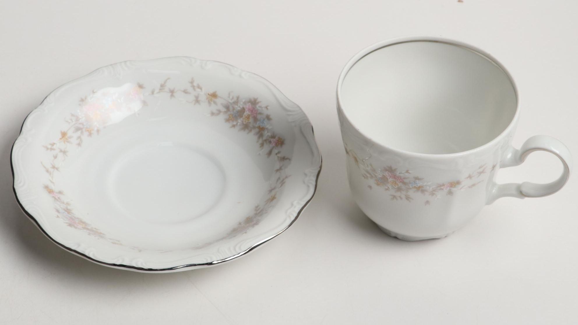 Johann Haviland Floral Porcelain Dinnerware, Mid to Late 20th Century