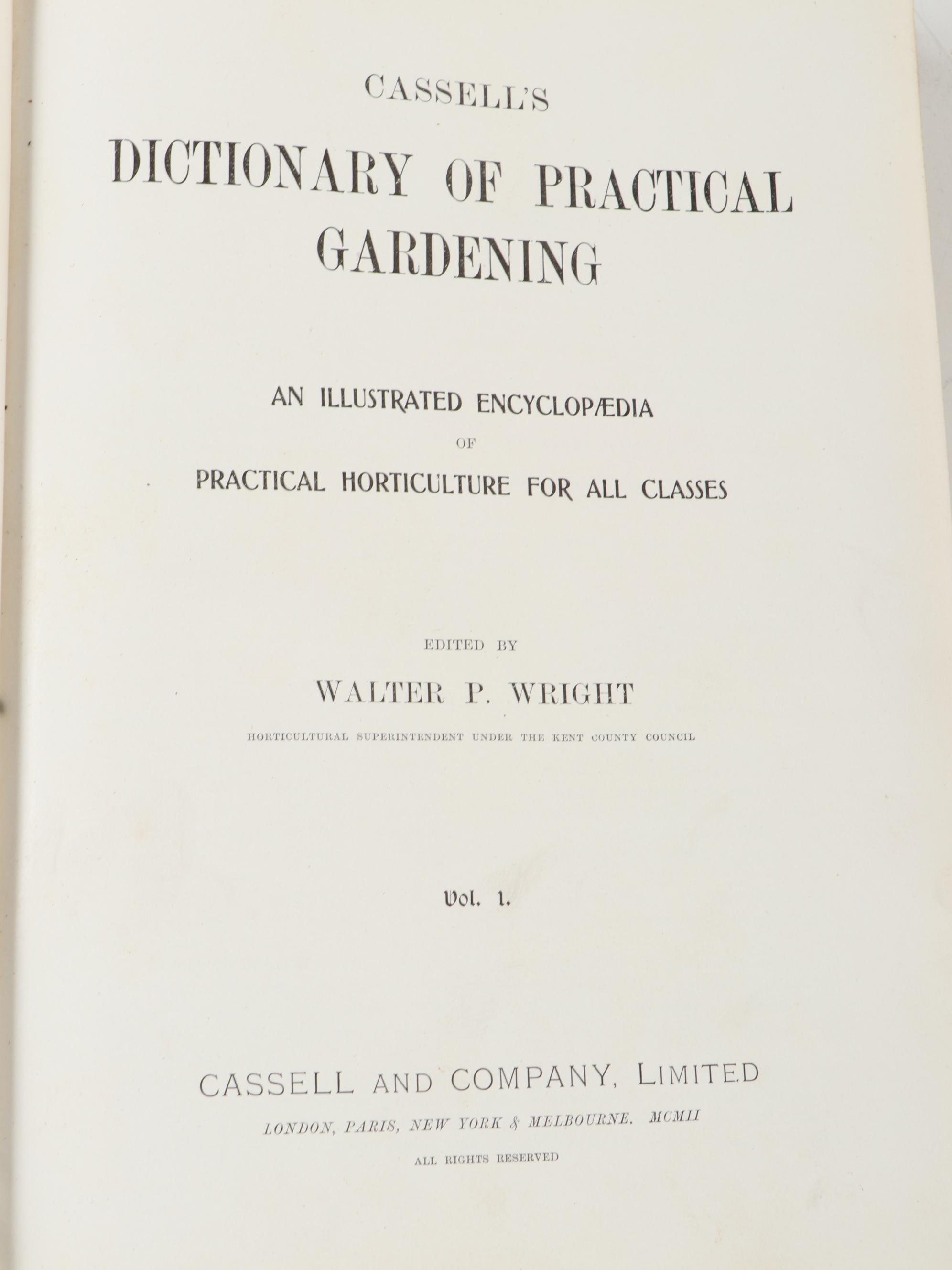 Illustrated "Cassell's Dictionary of Practical Gardening" Two-Volume Set, 1902