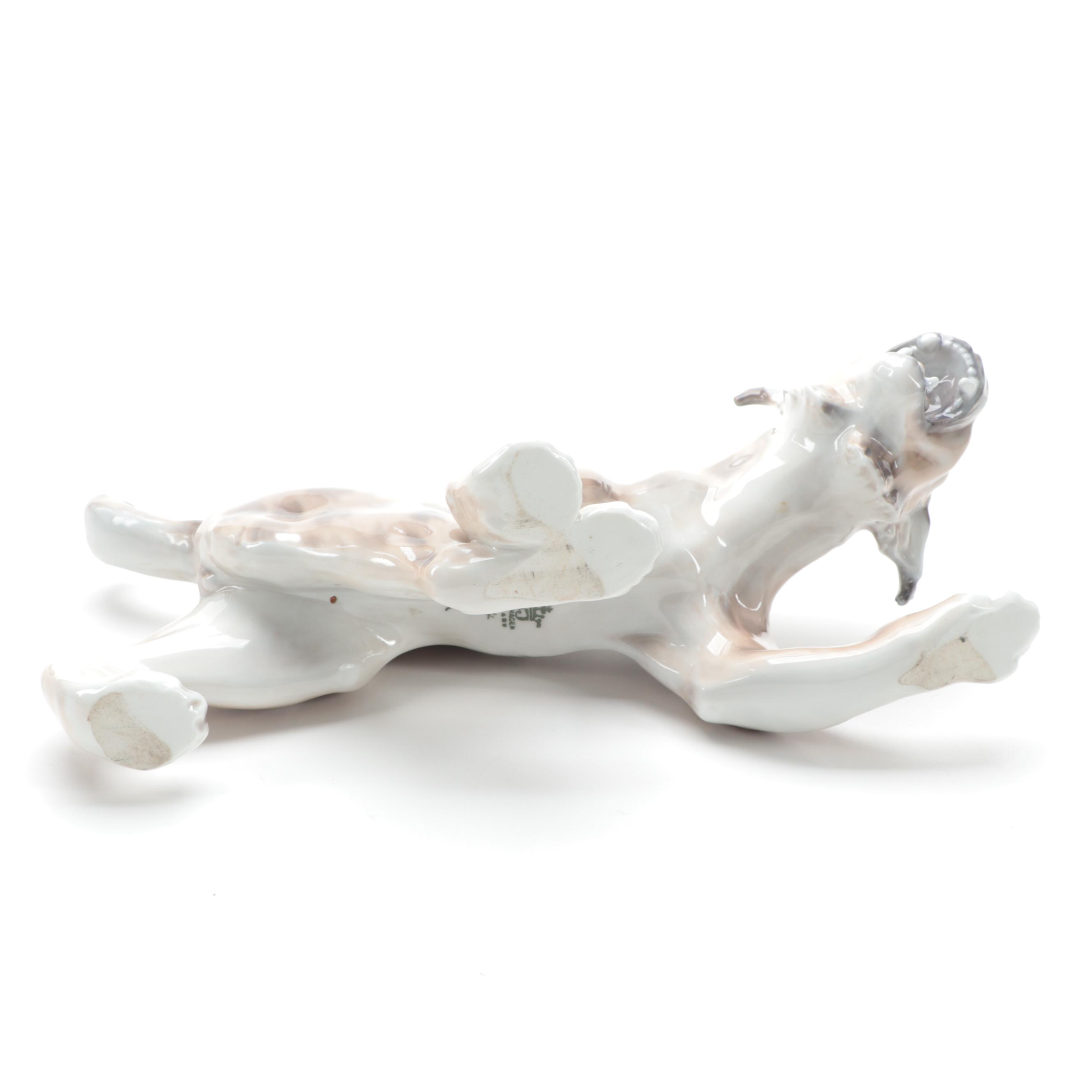 Dahl Jensen of Copenhagen Porcelain Lynx Figurine