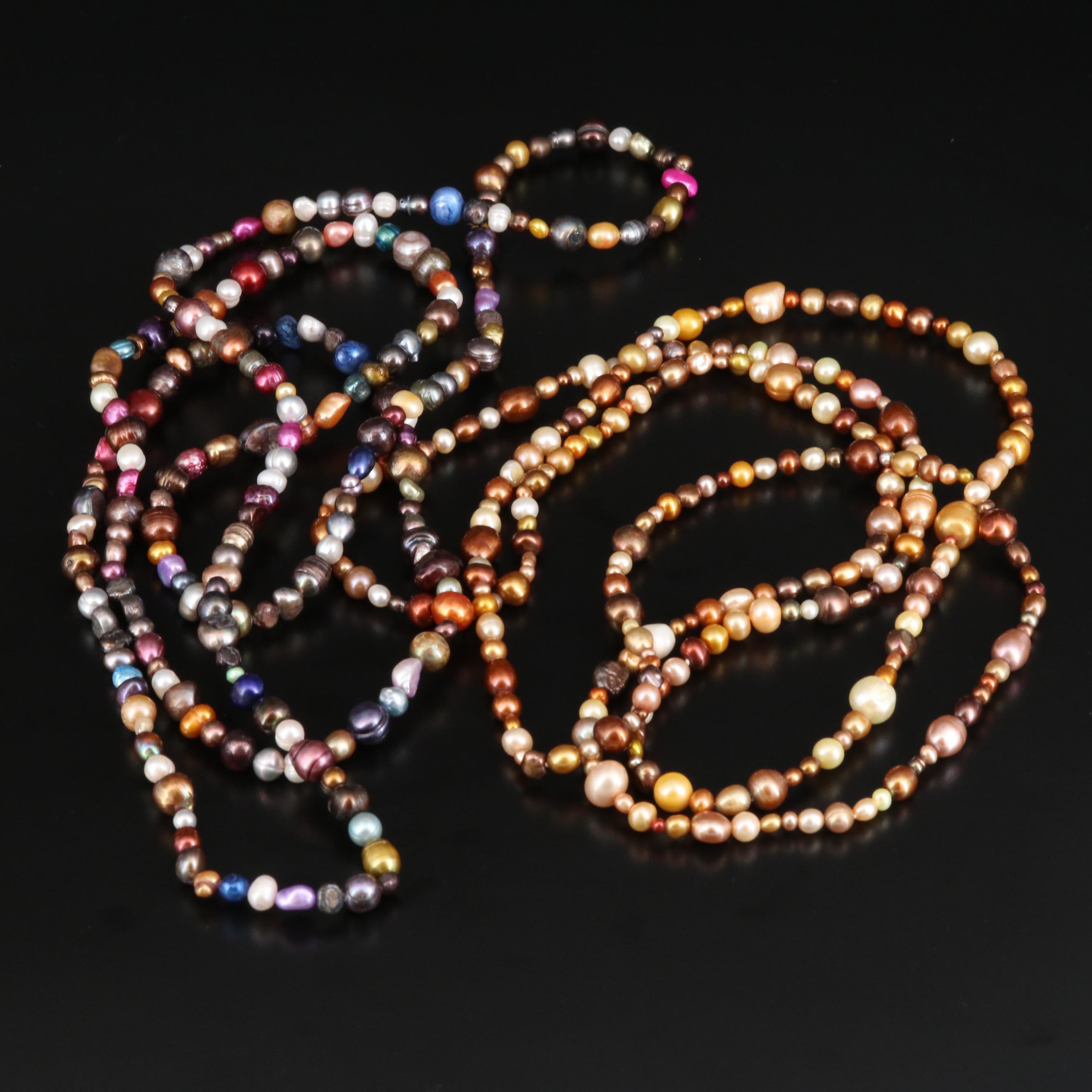 Multi Colored Pearl Necklaces
