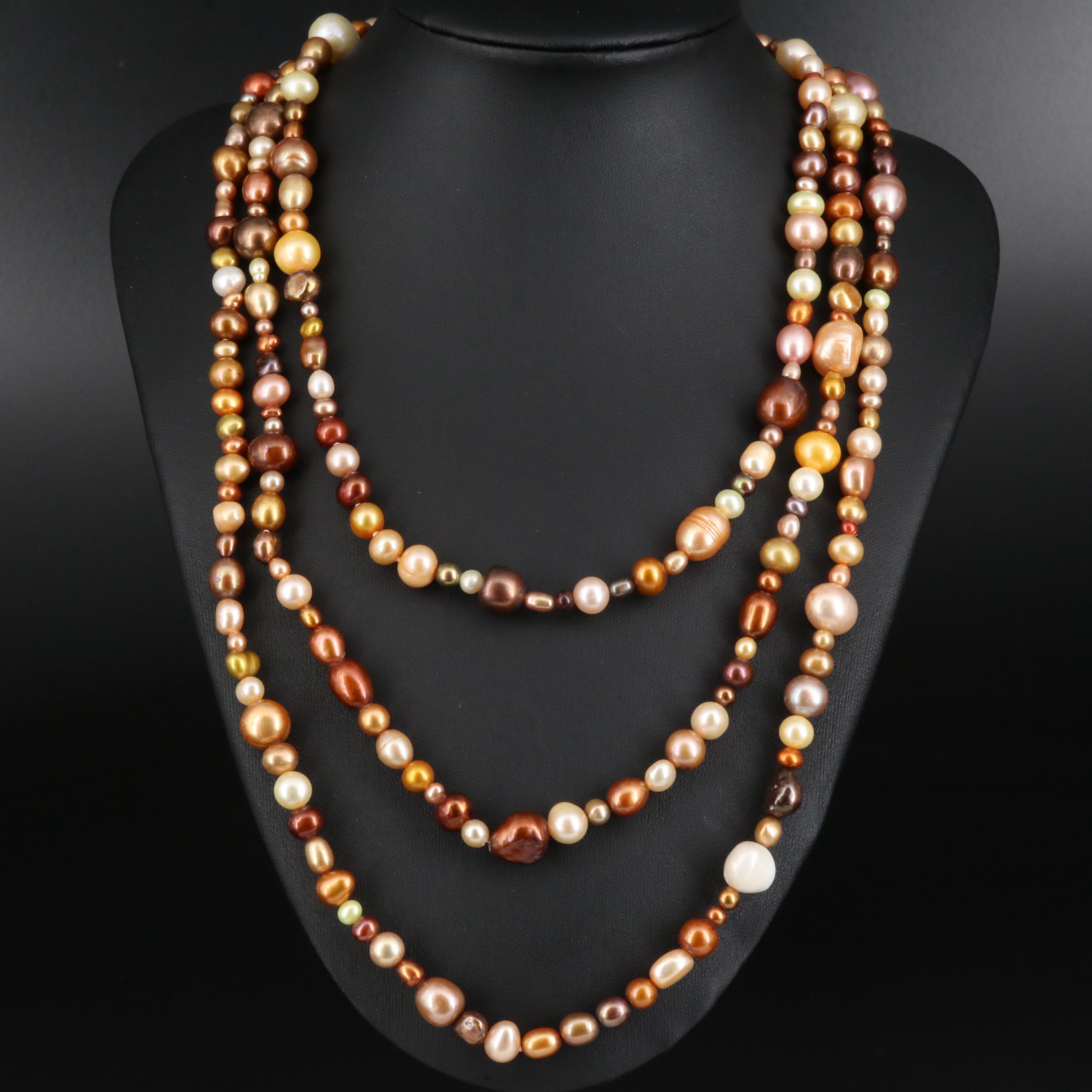 Multi Colored Pearl Necklaces