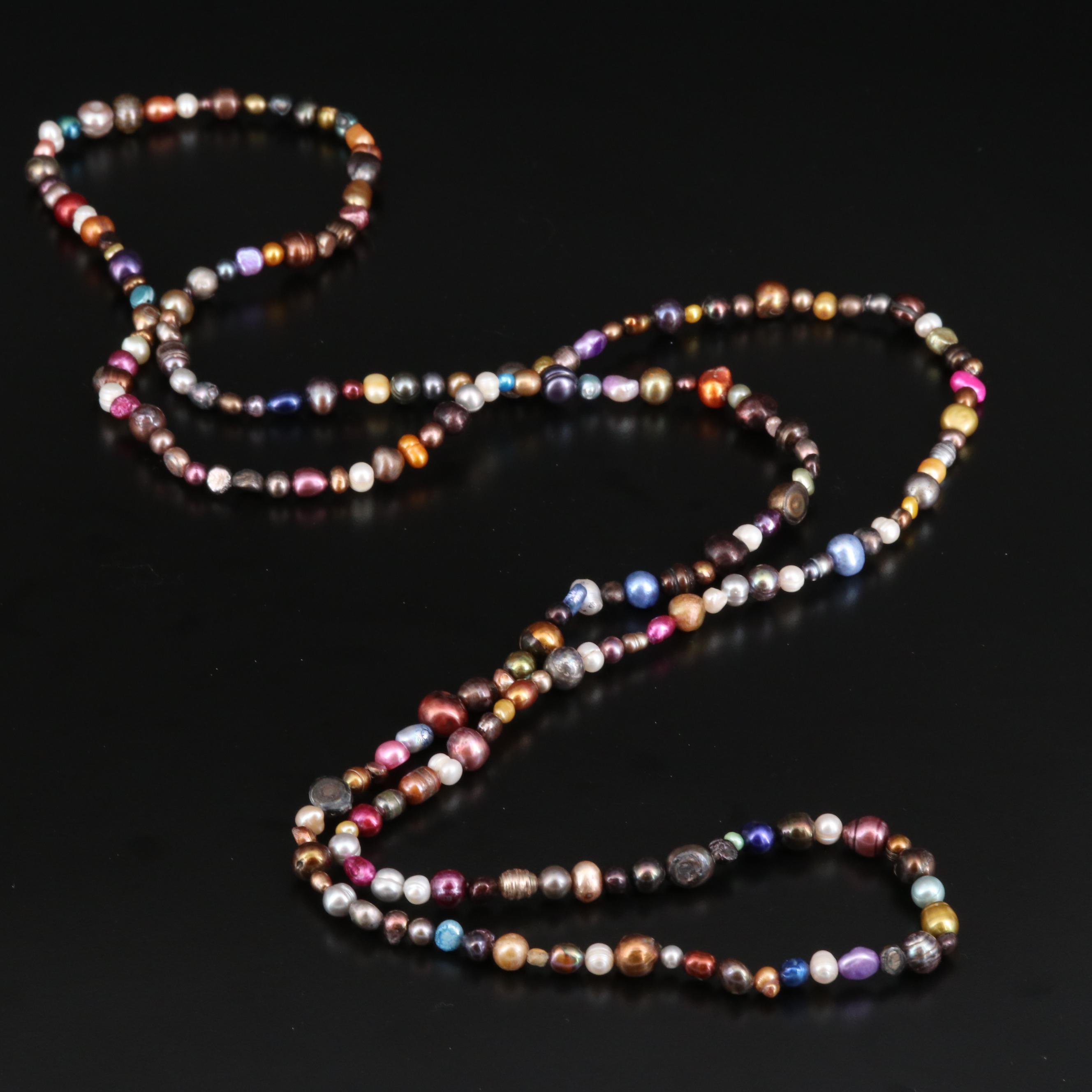 Multi Colored Pearl Necklaces