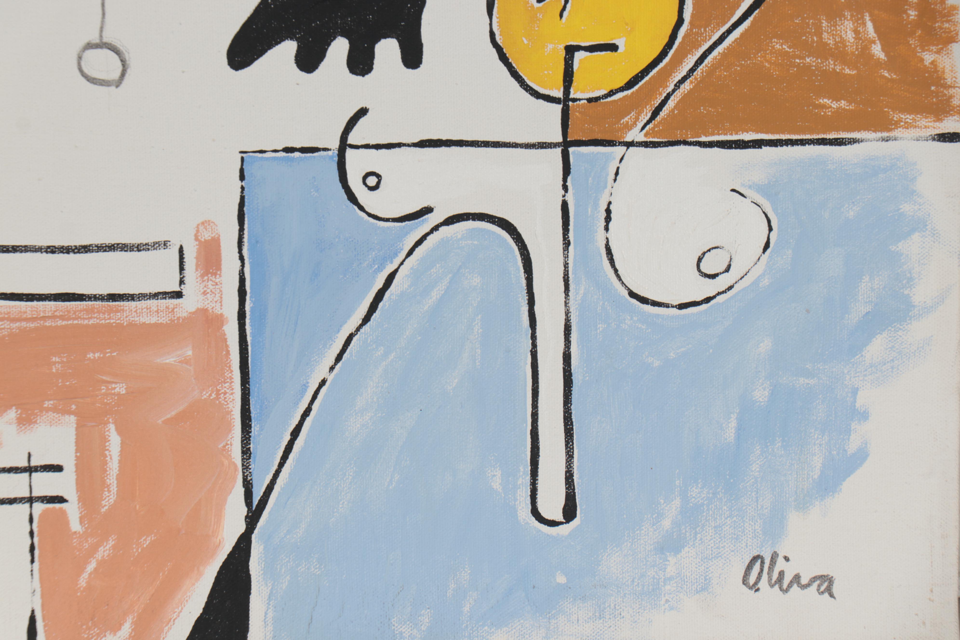 Eduardo Oliva Abstract Acrylic Painting