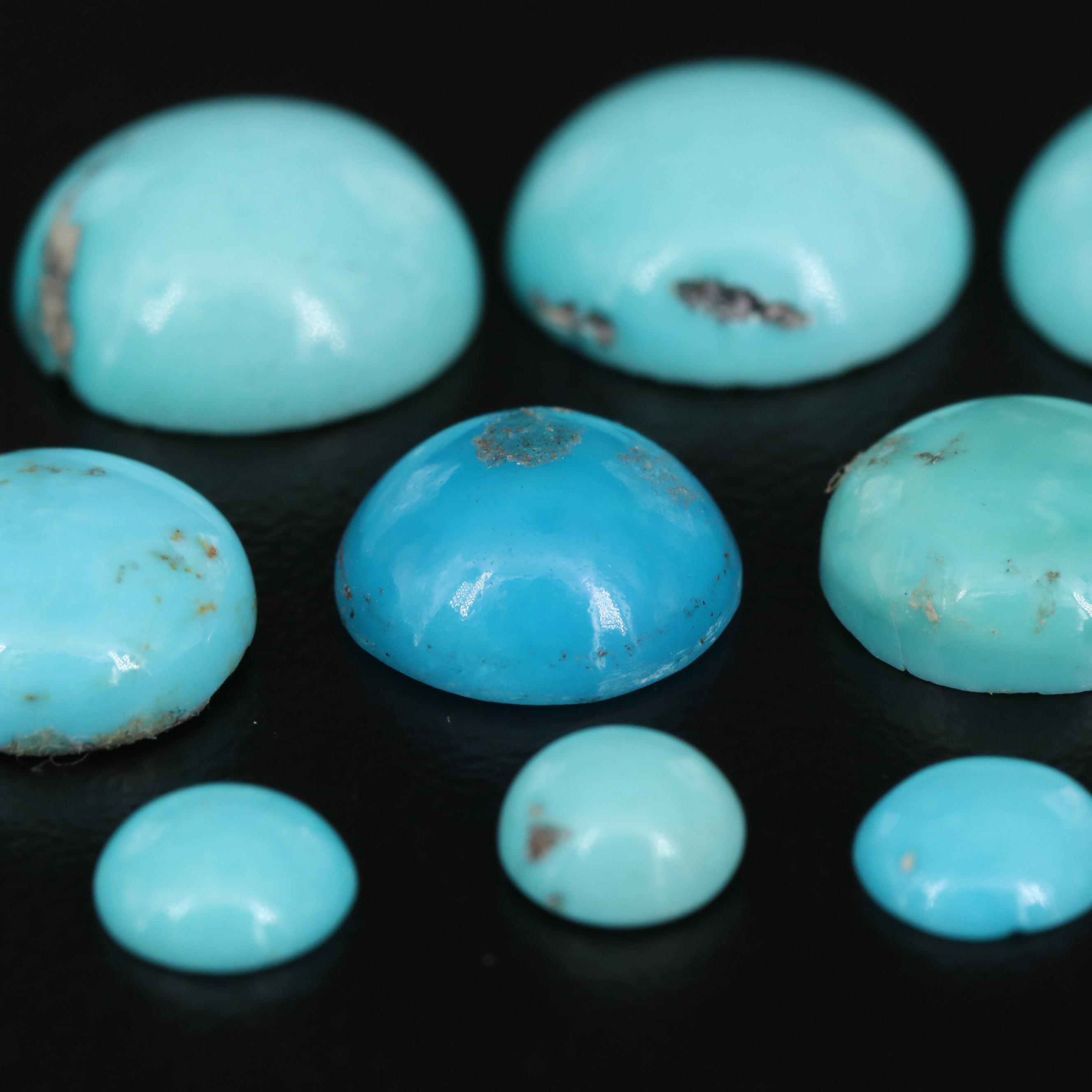 Loose Oval Turquoise Cabochons