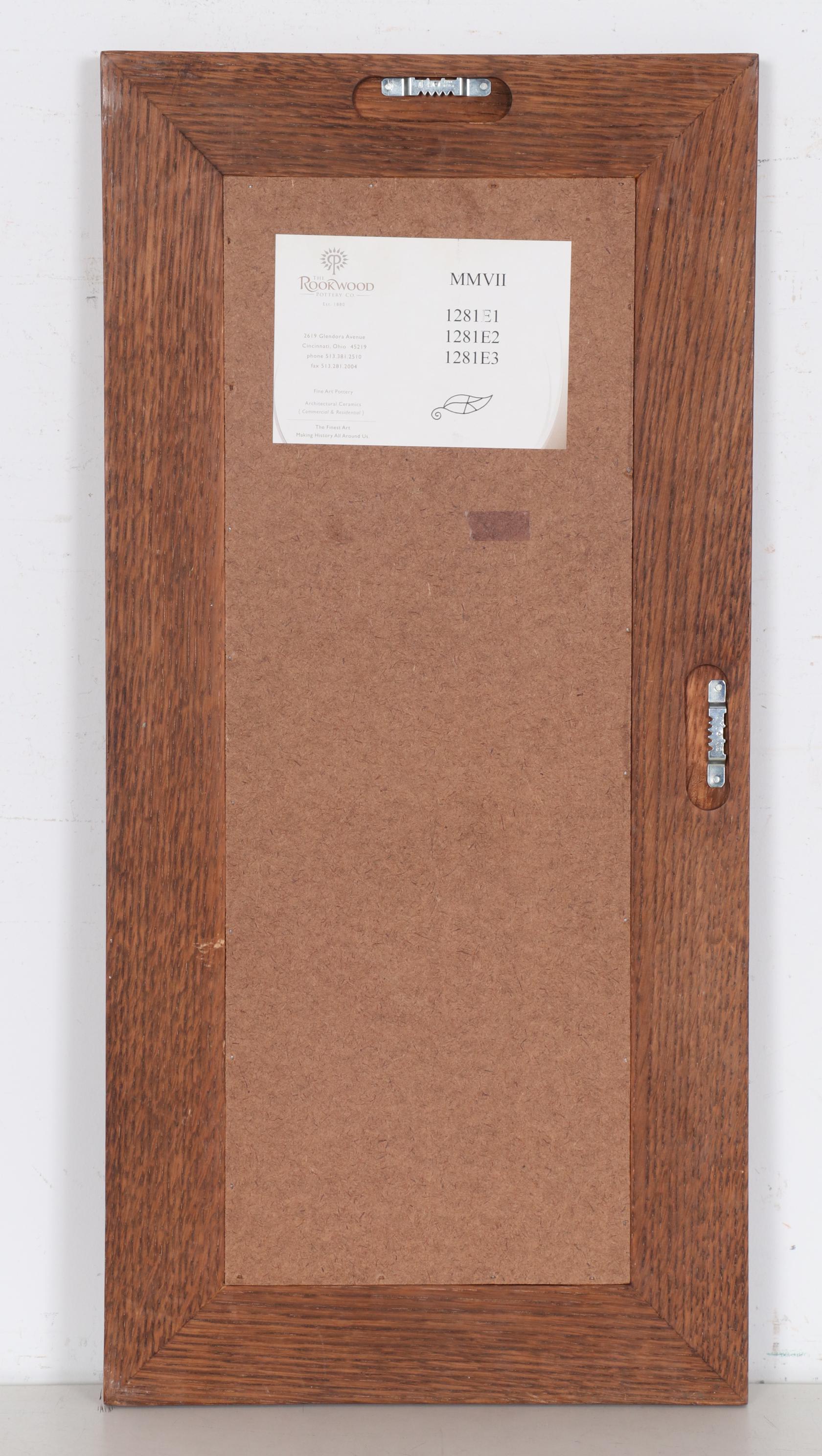 Rookwood Pottery "Eden Rose" Framed Ceramic Tiles, 2007