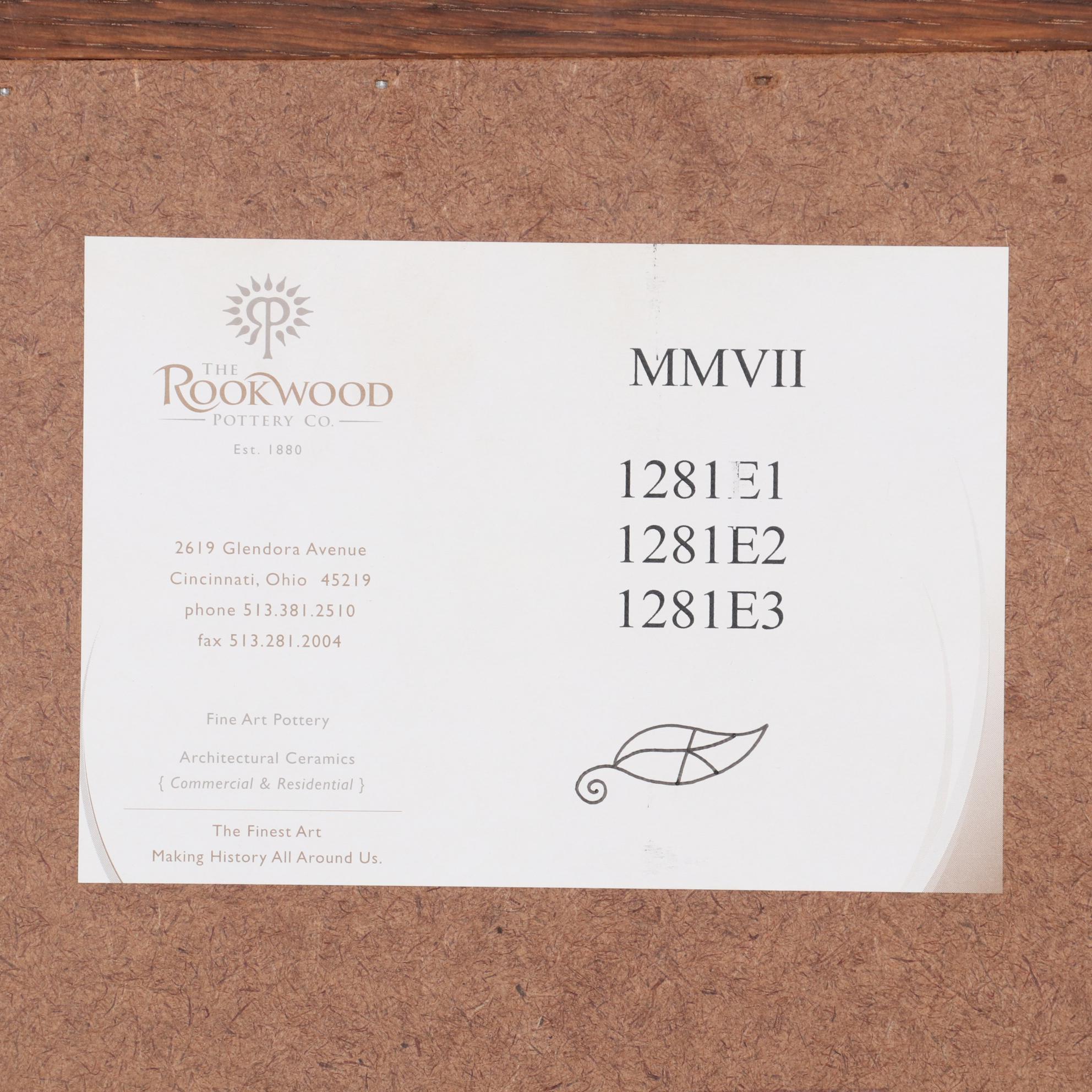 Rookwood Pottery "Eden Rose" Framed Ceramic Tiles, 2007