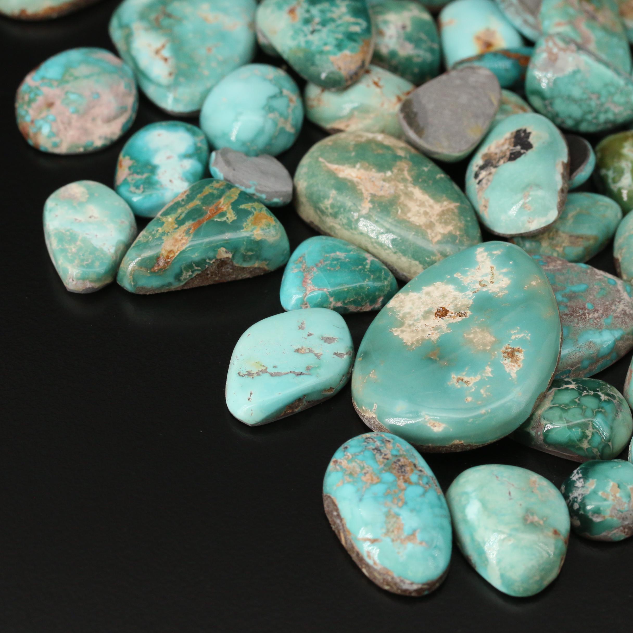 Loose Turquoise Doublet Cabochons