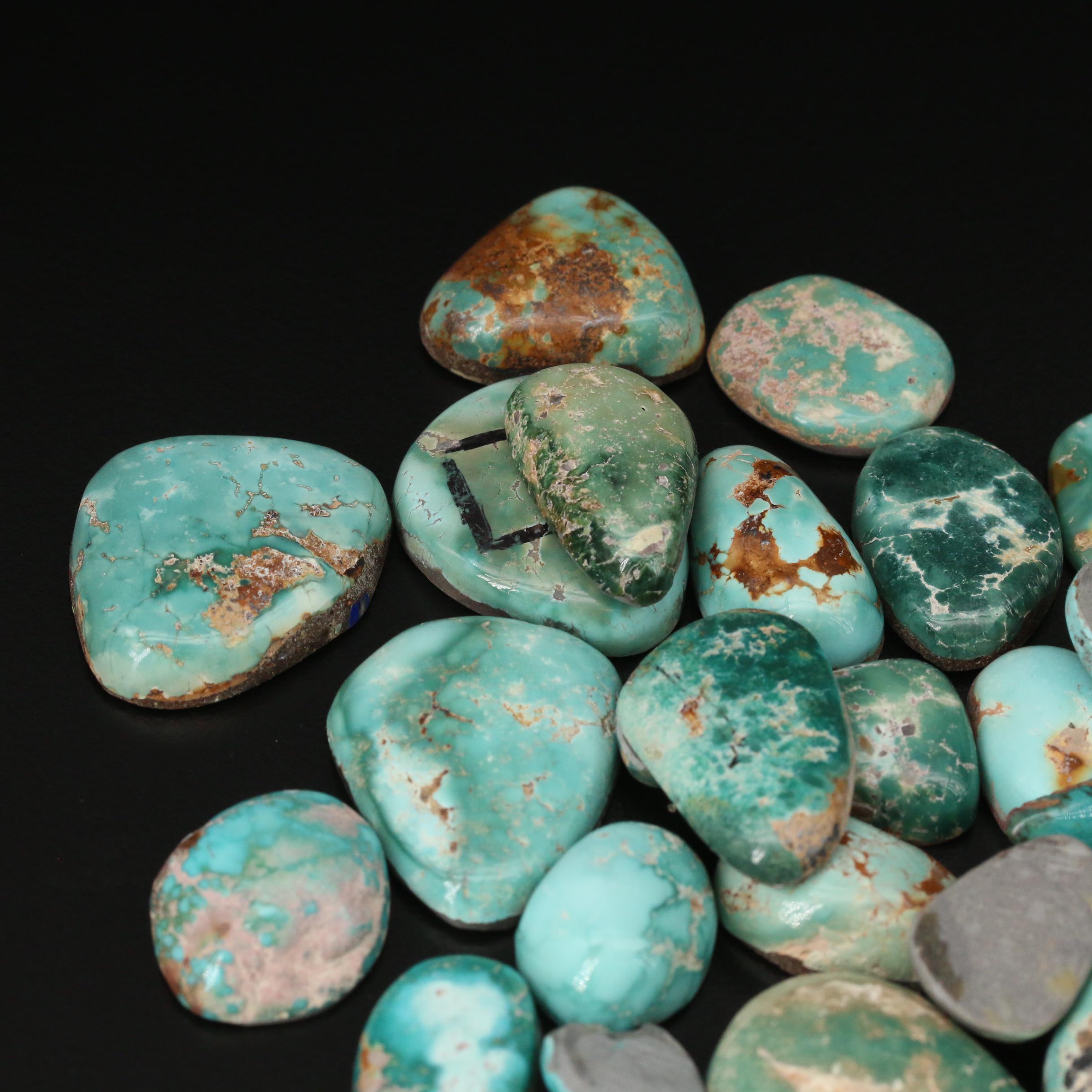 Loose Turquoise Doublet Cabochons