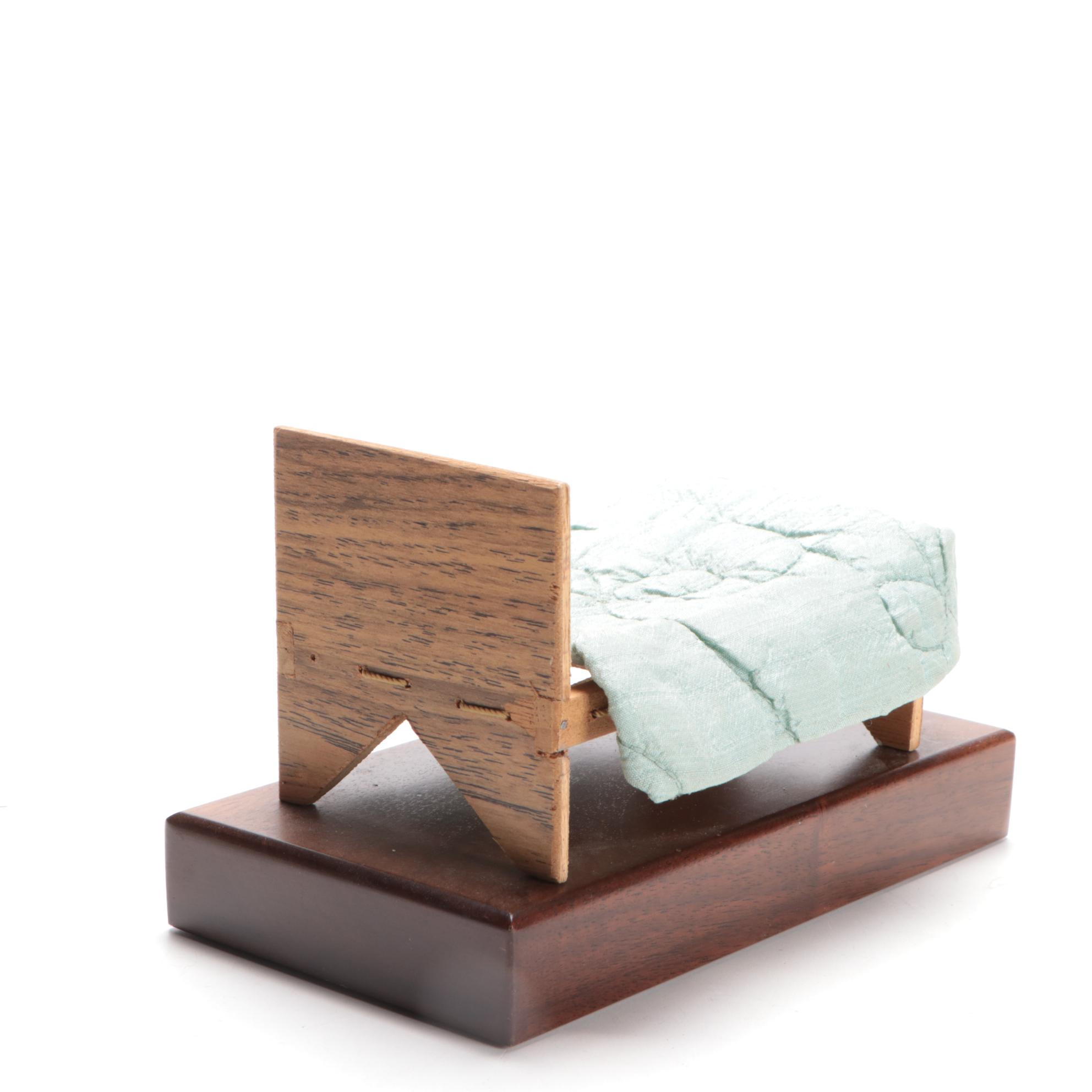 Bisque Dolls and Minature Rope Bed