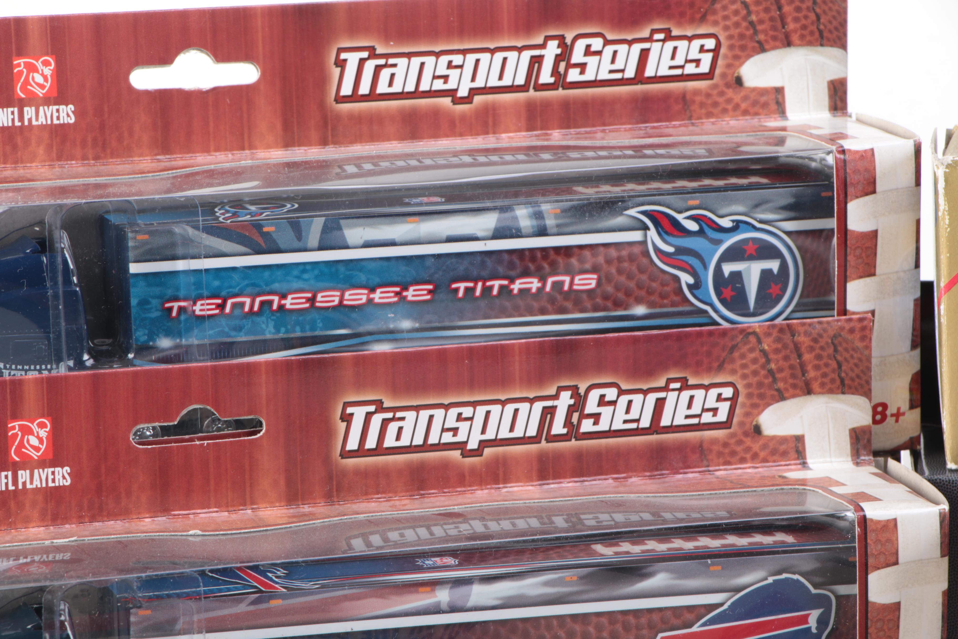 NFL Teams and Purdue Diecast Collectible Tractor Trailers Including Buccaneers