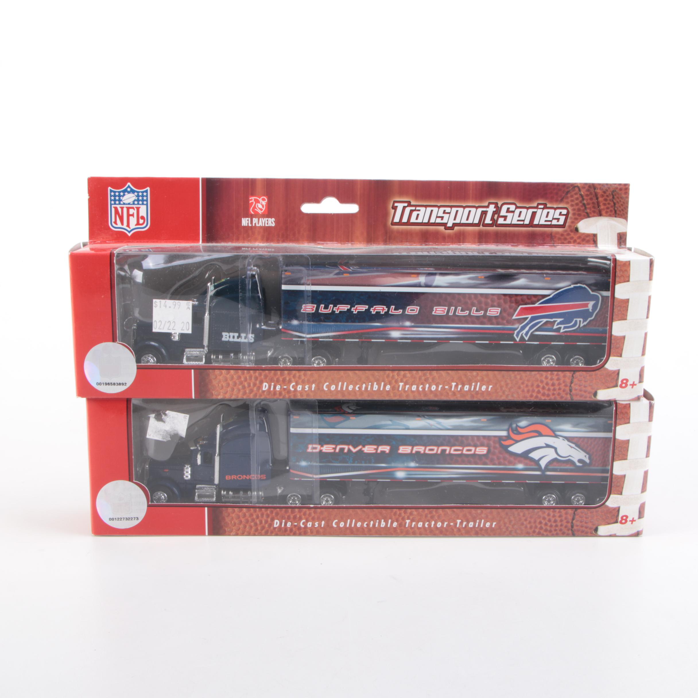 NFL Teams and Purdue Diecast Collectible Tractor Trailers Including Buccaneers