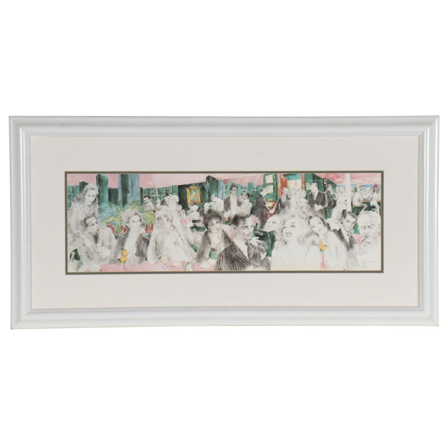 LeRoy Neiman Offset Lithograph "Polo Lounge"