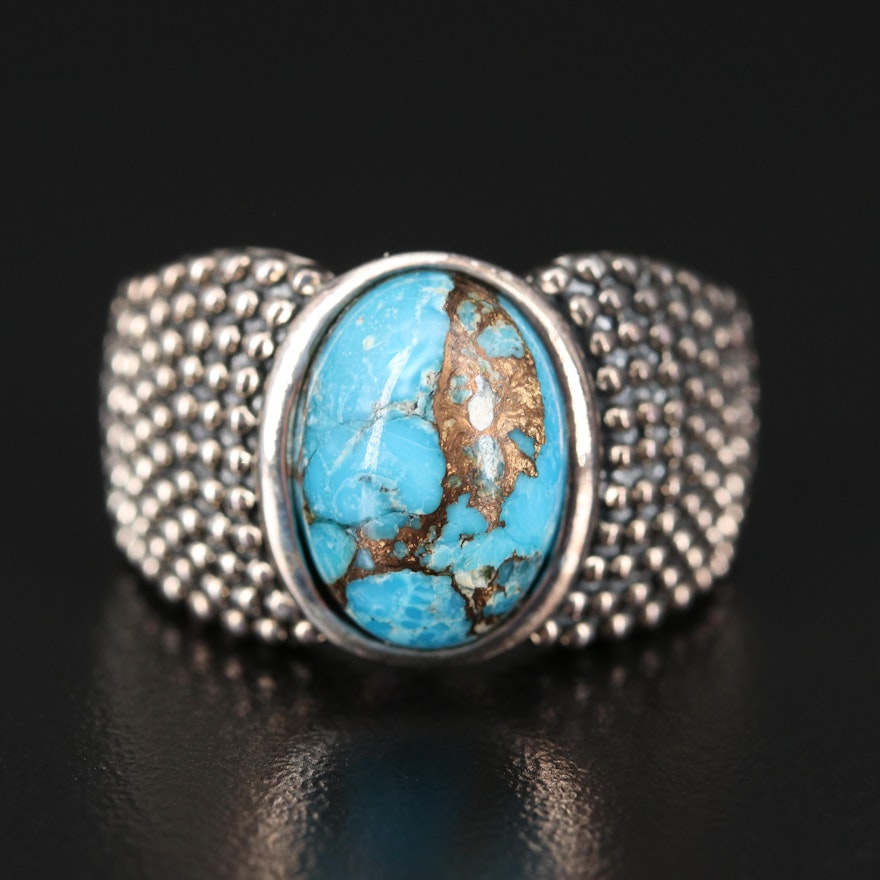 Michael Dawkins Sterling Turquoise Ring