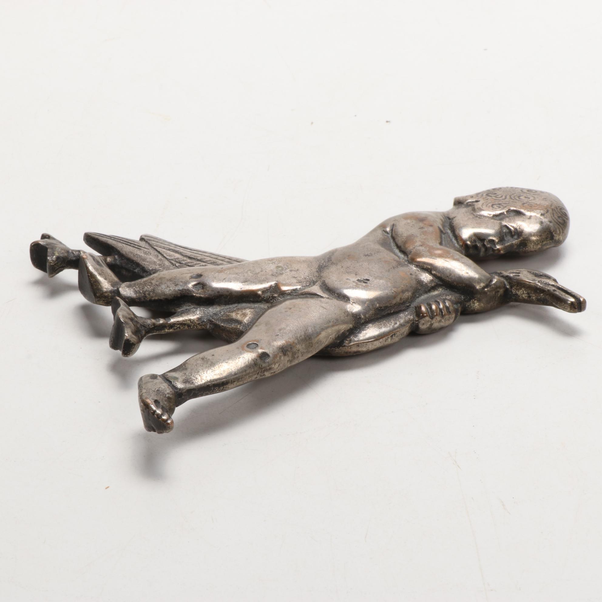 Cast Bronze Paperweight of Boy Strangling Goose after Boëthus