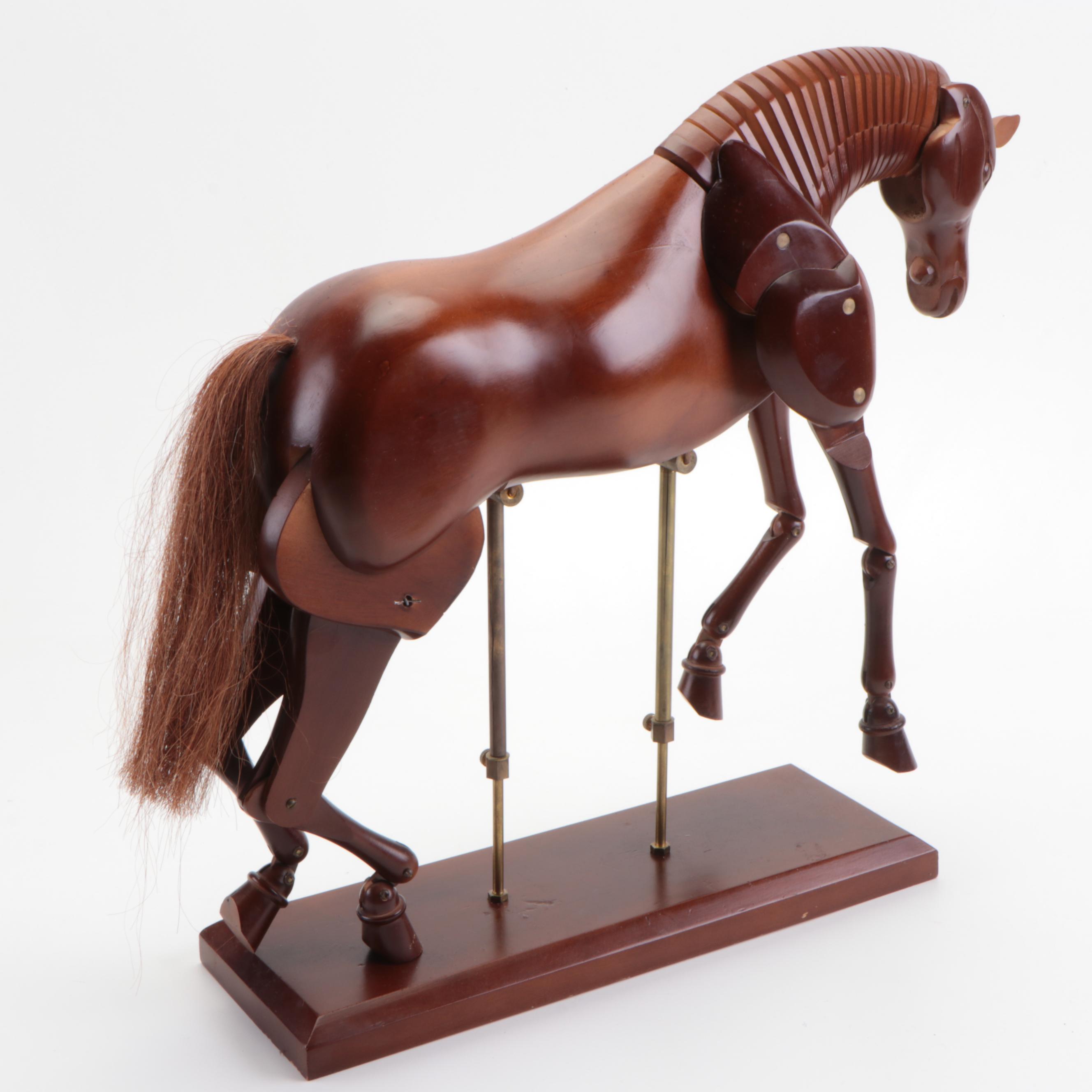 Artist's Wooden Articulated Drawing Horse Mannequin