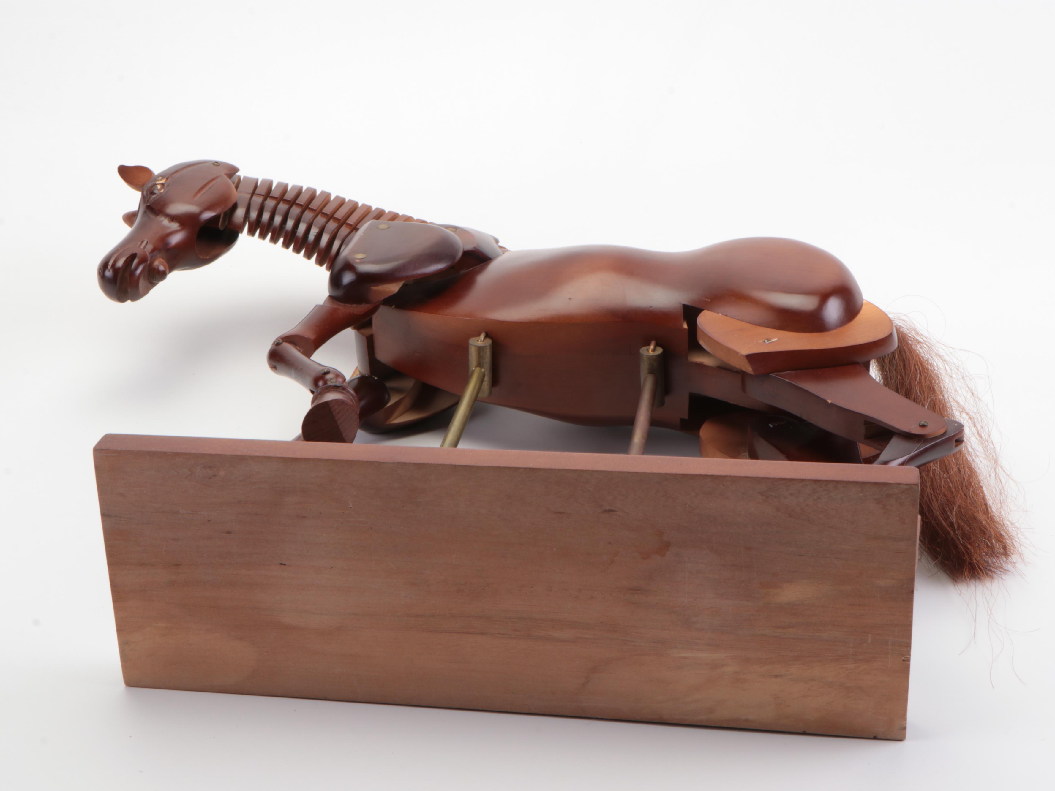 Artist's Wooden Articulated Drawing Horse Mannequin