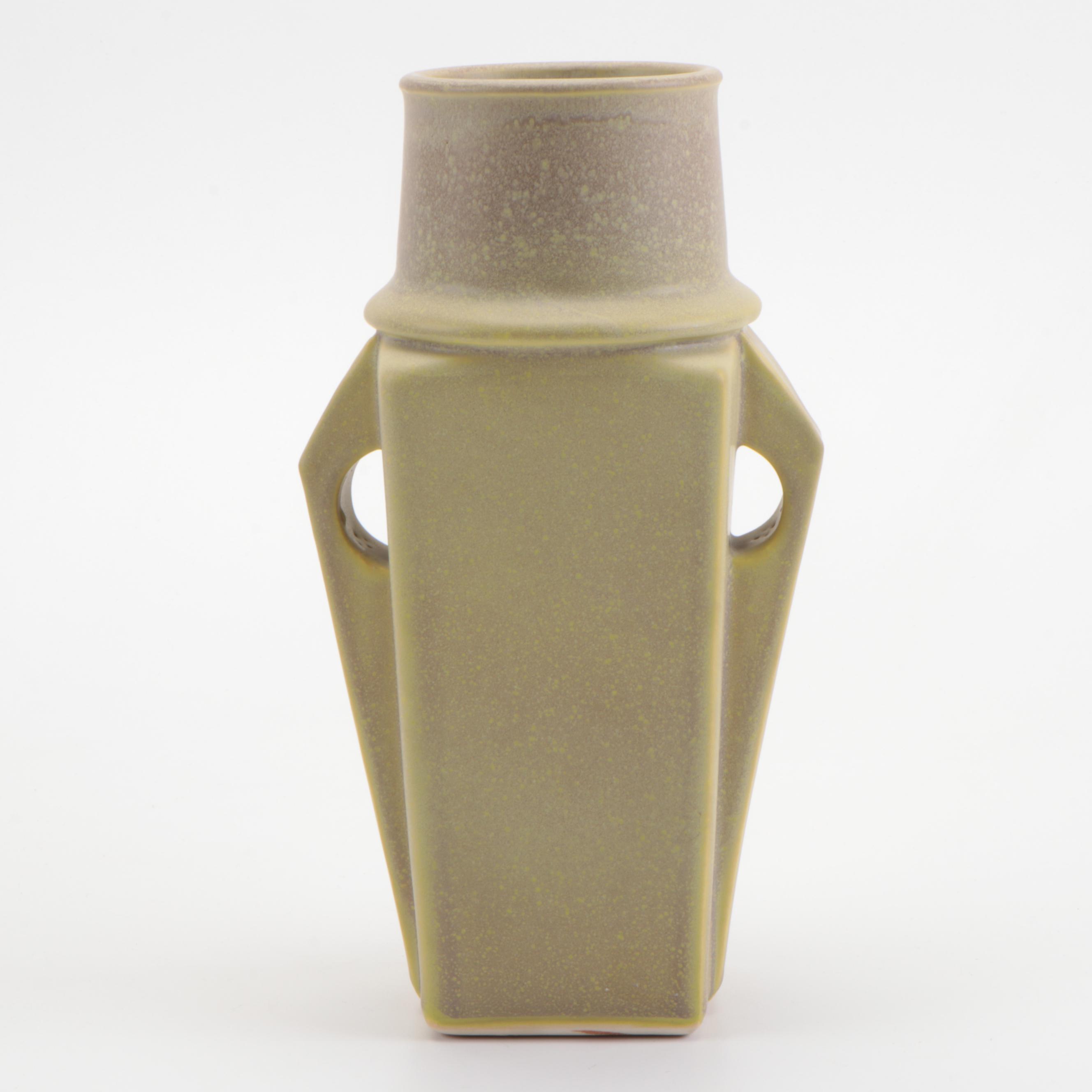 Jemerick Prairie Series Sage Green Art Pottery Vase, Late 20th Century