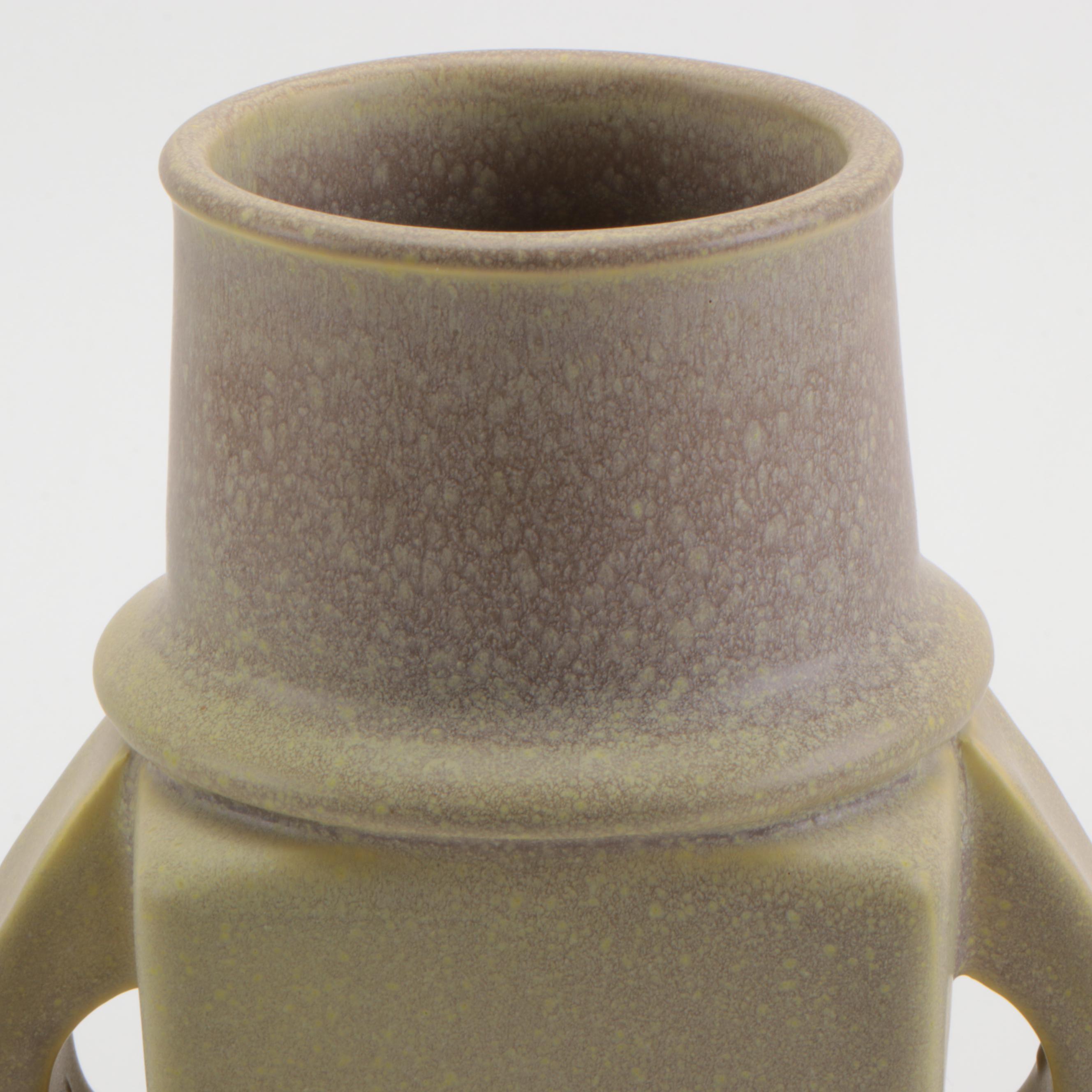 Jemerick Prairie Series Sage Green Art Pottery Vase, Late 20th Century