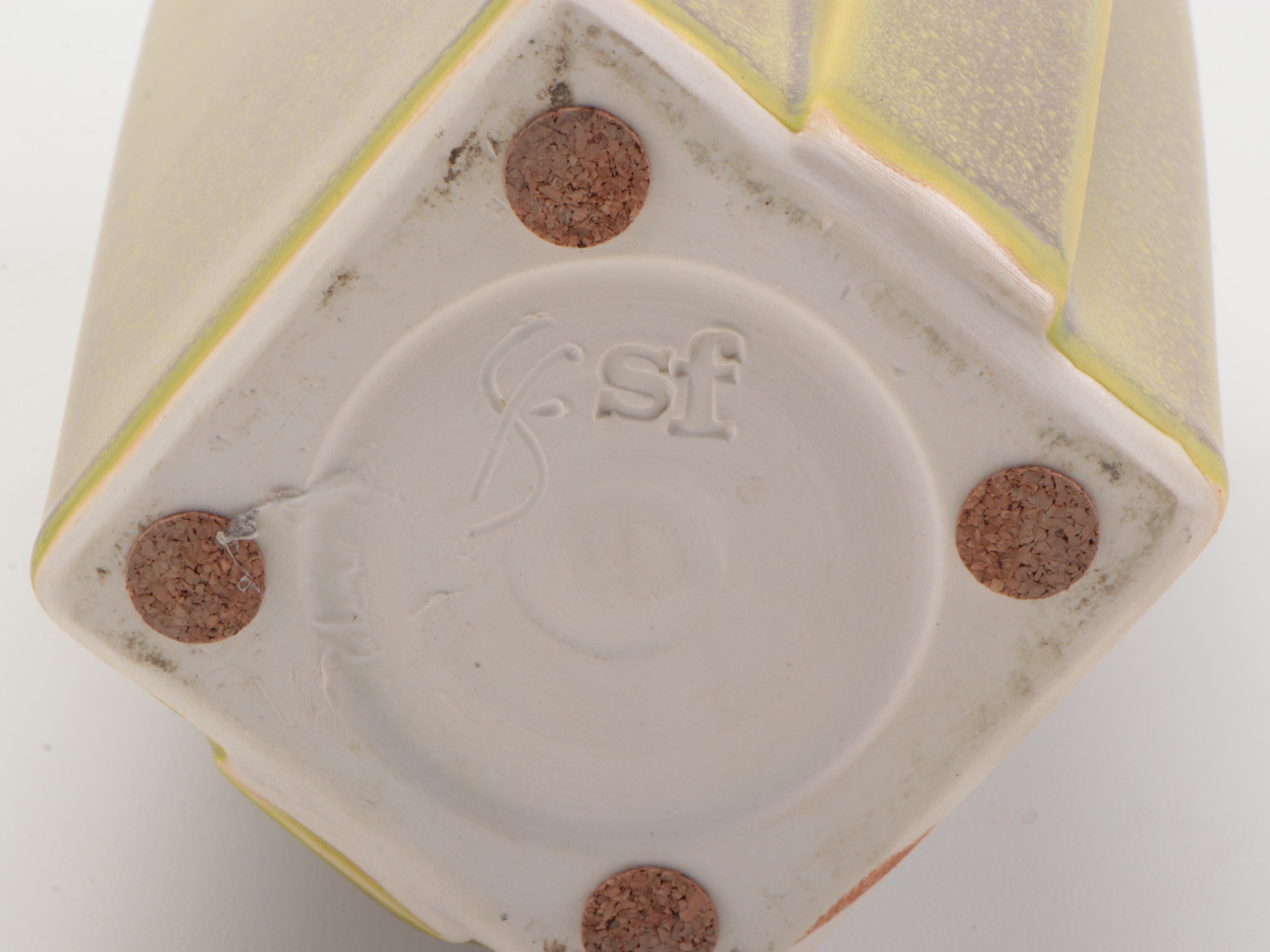 Jemerick Prairie Series Sage Green Art Pottery Vase, Late 20th Century