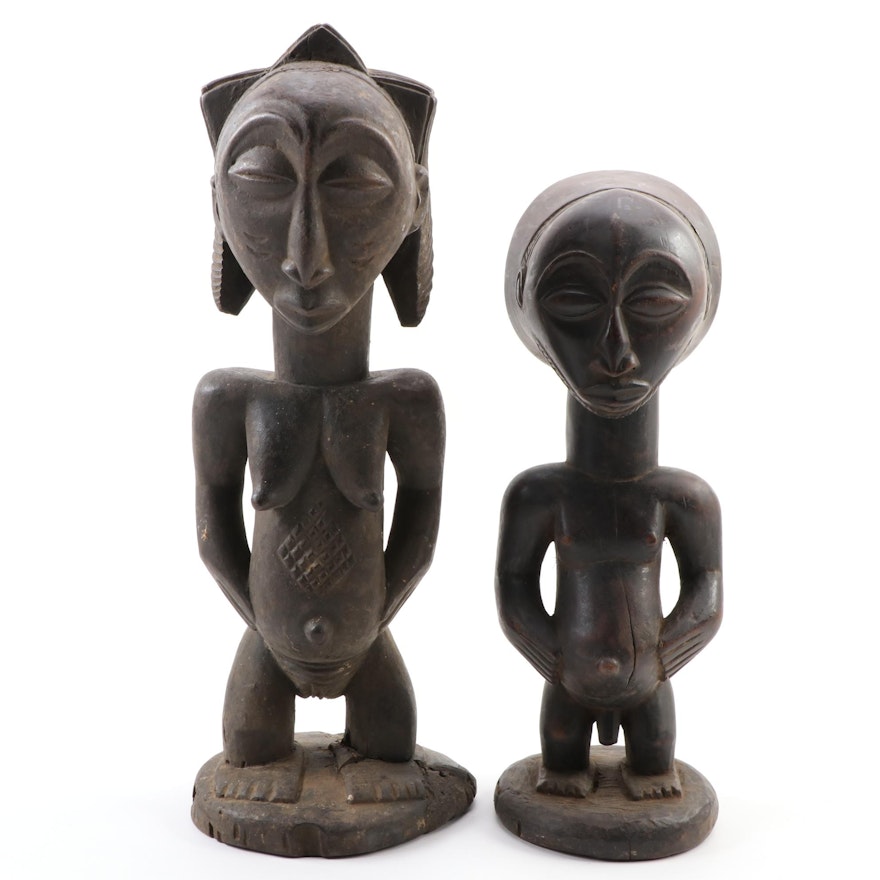 Luba and Hemba Style Wooden Figures, Democratic Republic of the Congo