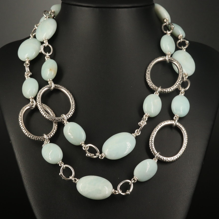 Michael Dawkins Sterling Quartzite Link Necklace