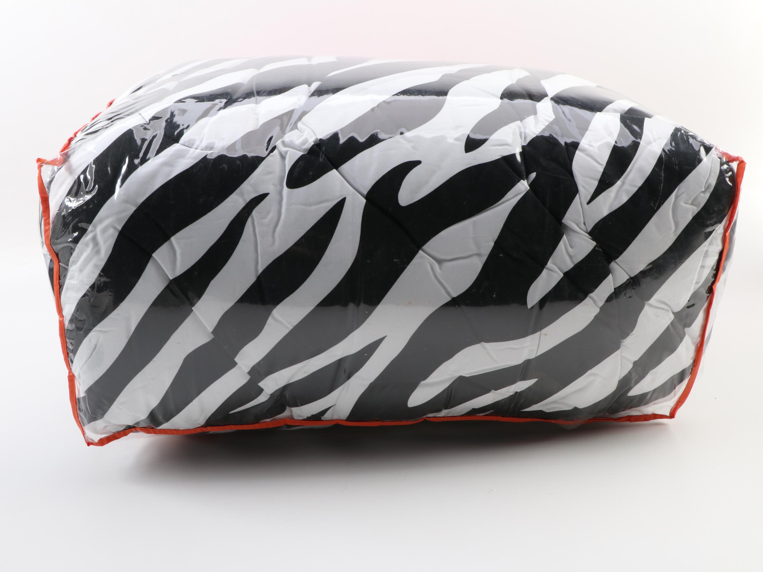 Rainbow Linens Zebra Stripe and Pink Dorm Room Set