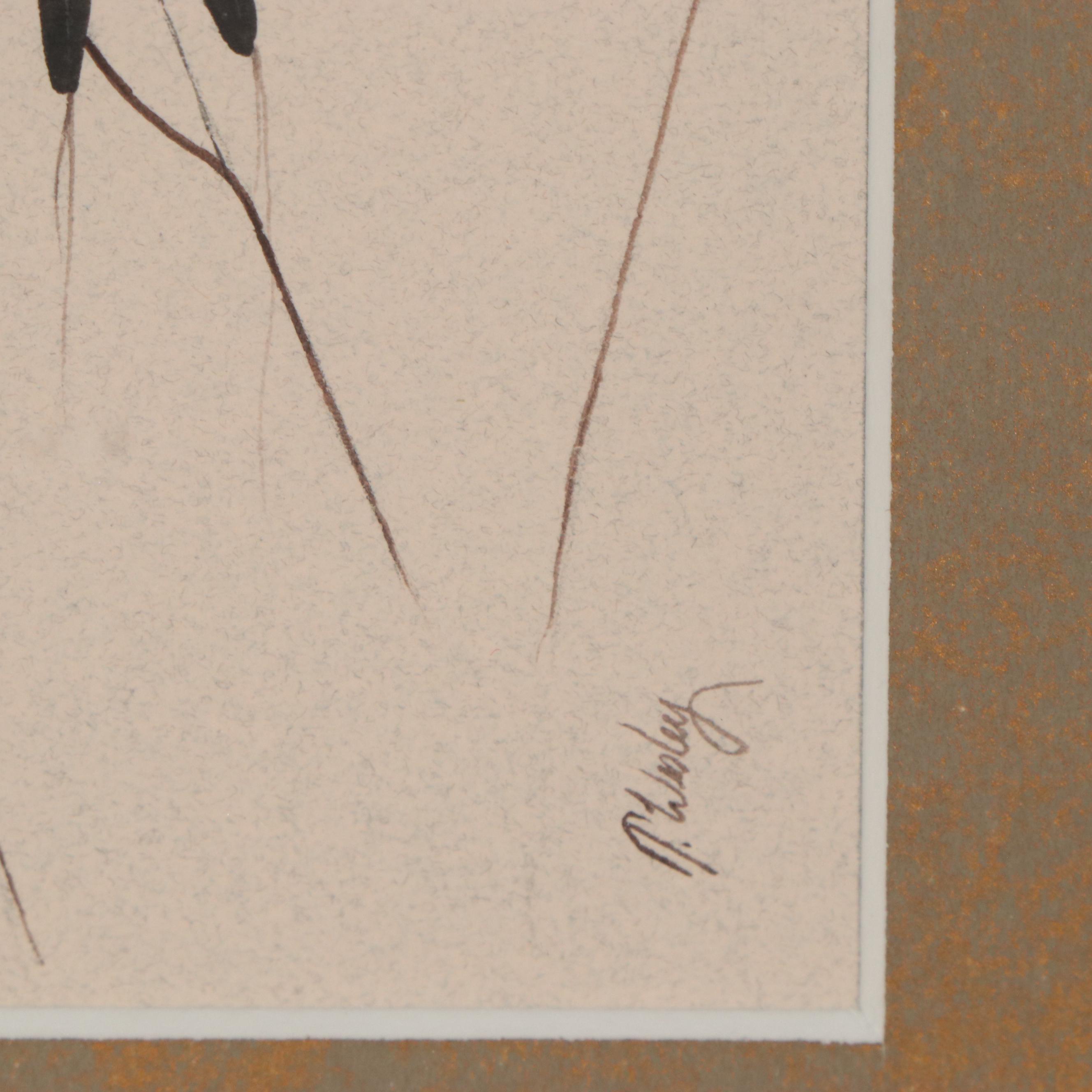 Tillier Wesley Gouache Paintings of Native American Figures