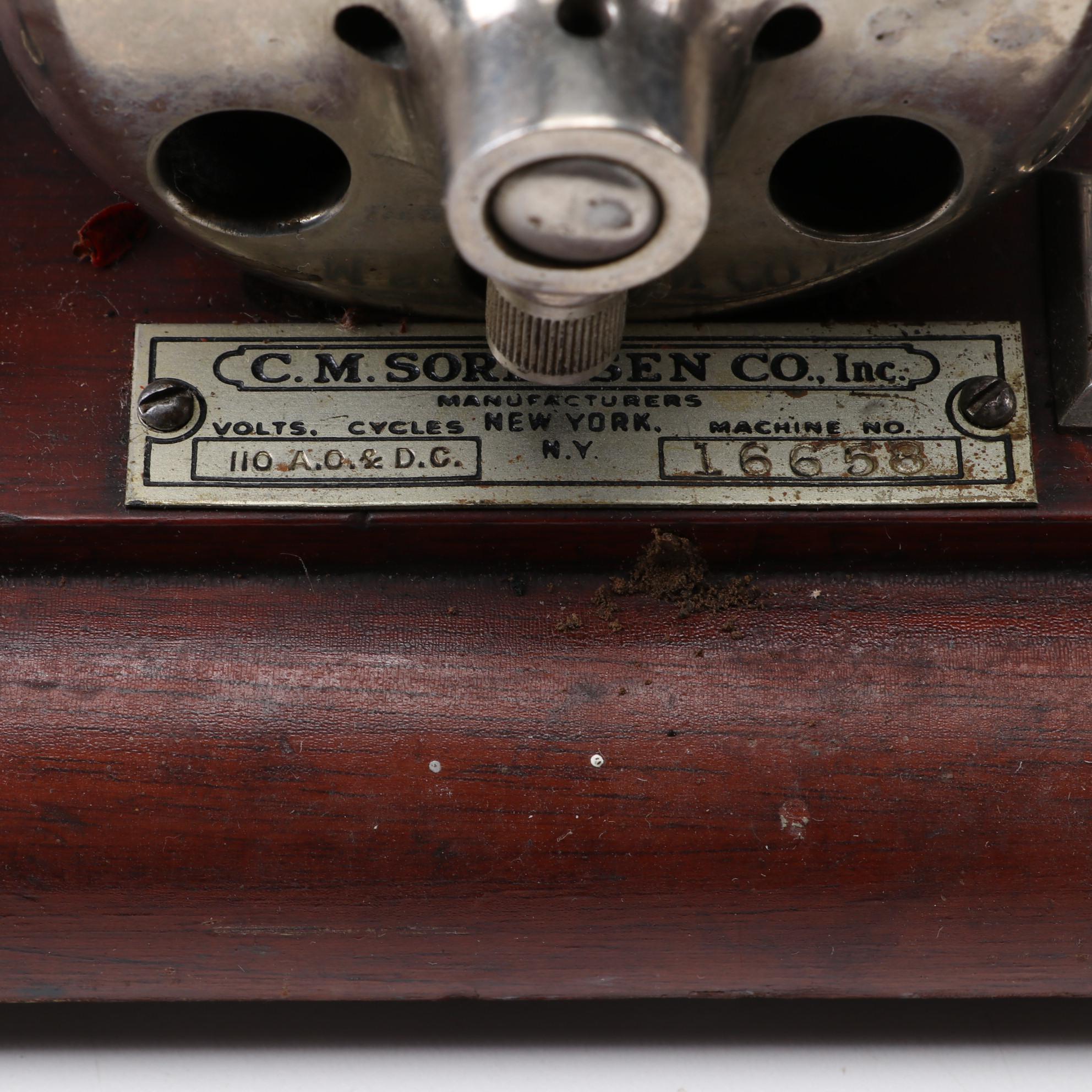 C.M. Sorenson Chloroform Pumping Medical Machine in Walnut Case, Late 19th C.