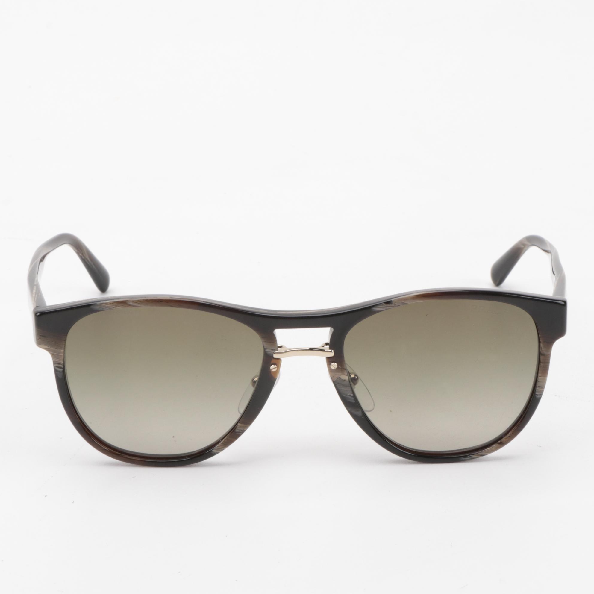 Prada SPR 09U Double Bridged Horn Rimmed Glasses