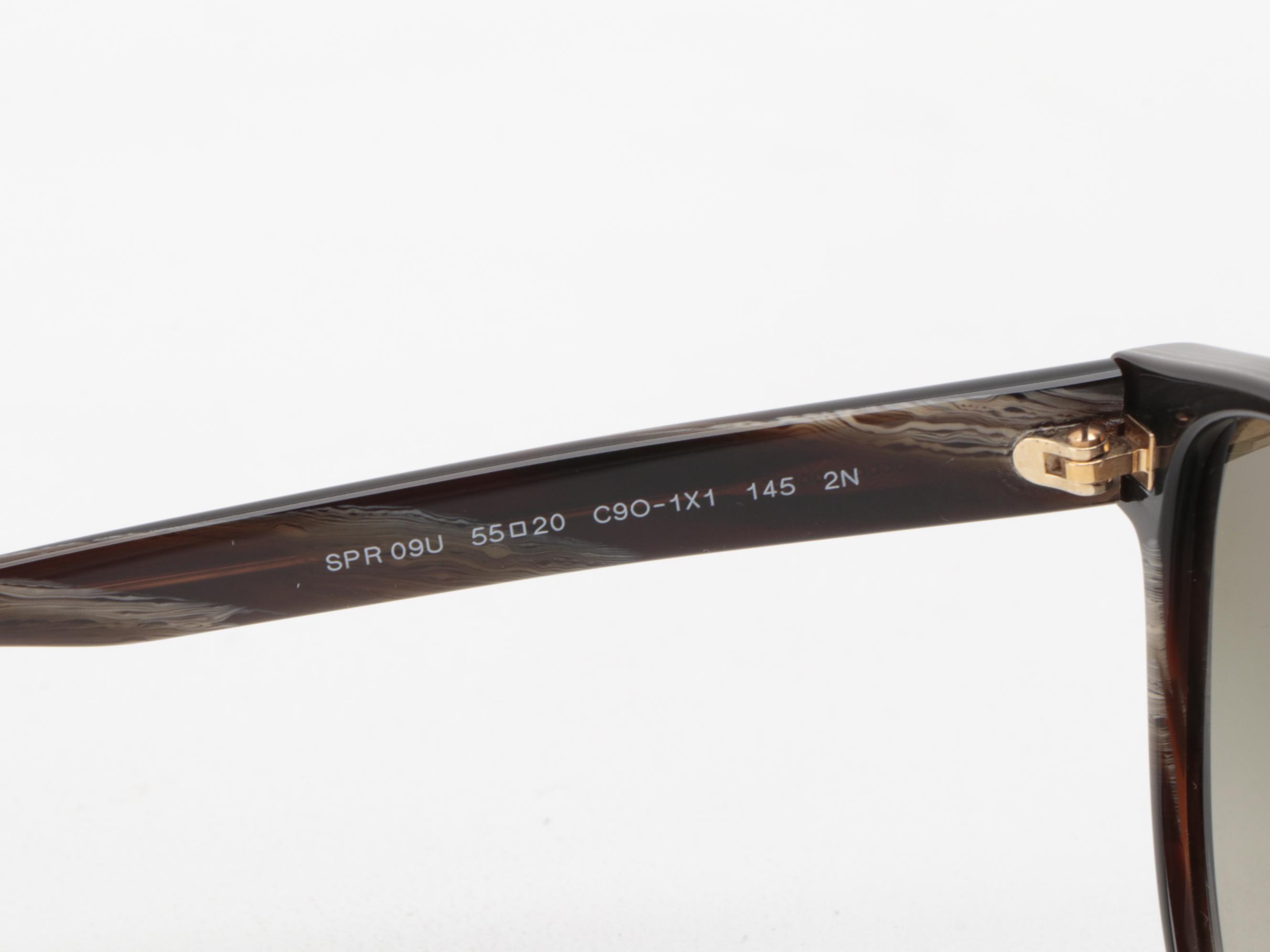 Prada SPR 09U Double Bridged Horn Rimmed Glasses