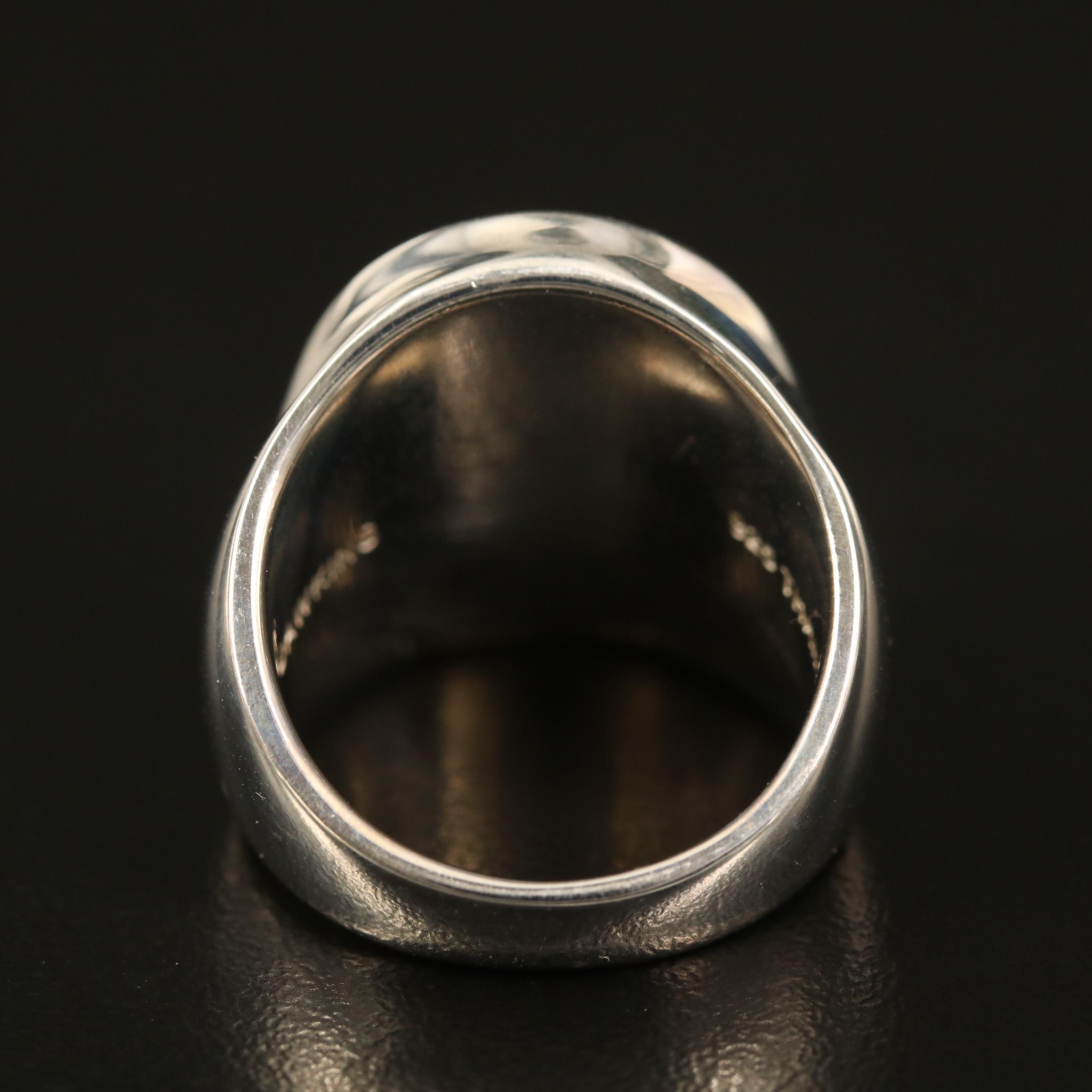 Michael Dawkins Sterling Turquoise and Topaz Ring