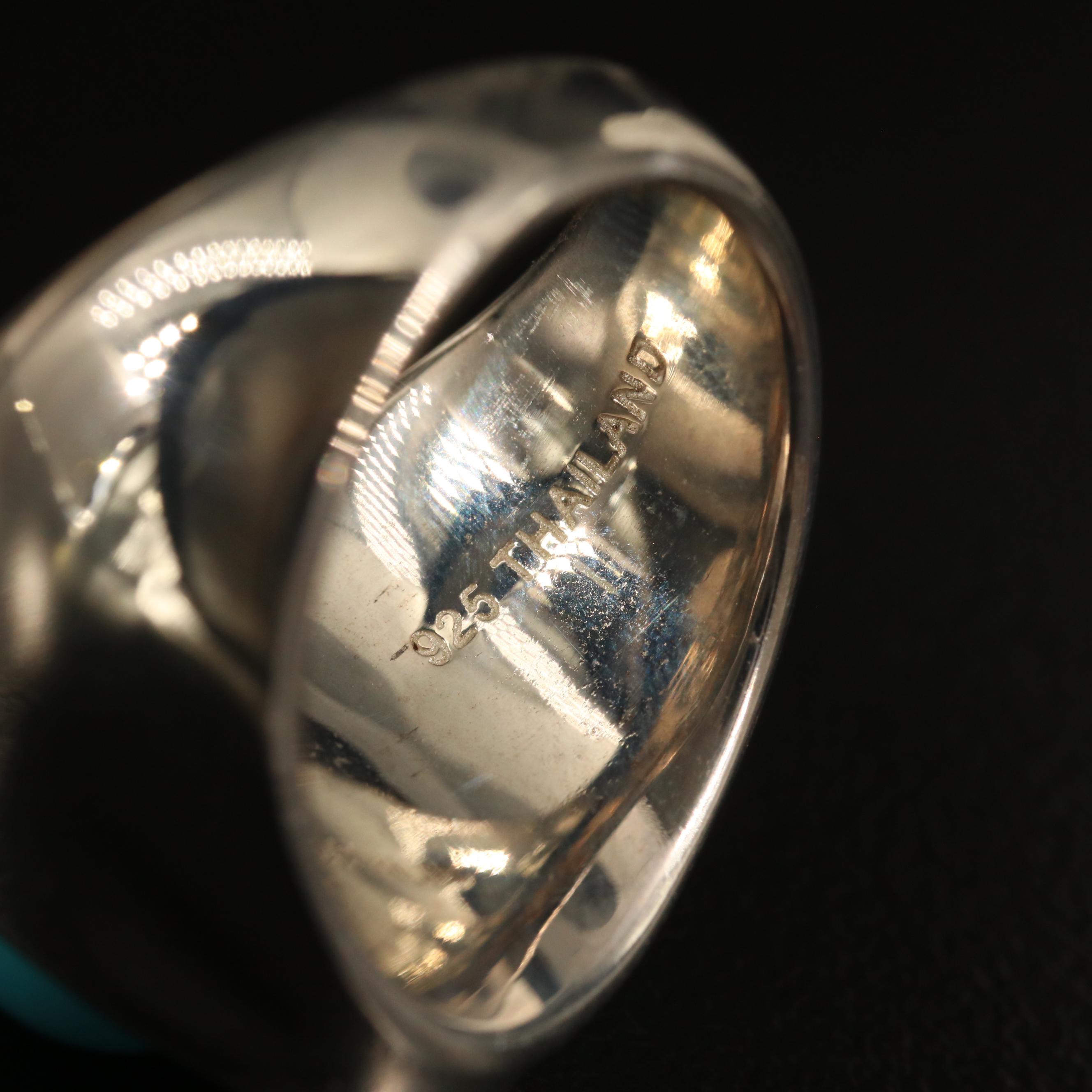 Michael Dawkins Sterling Turquoise and Topaz Ring