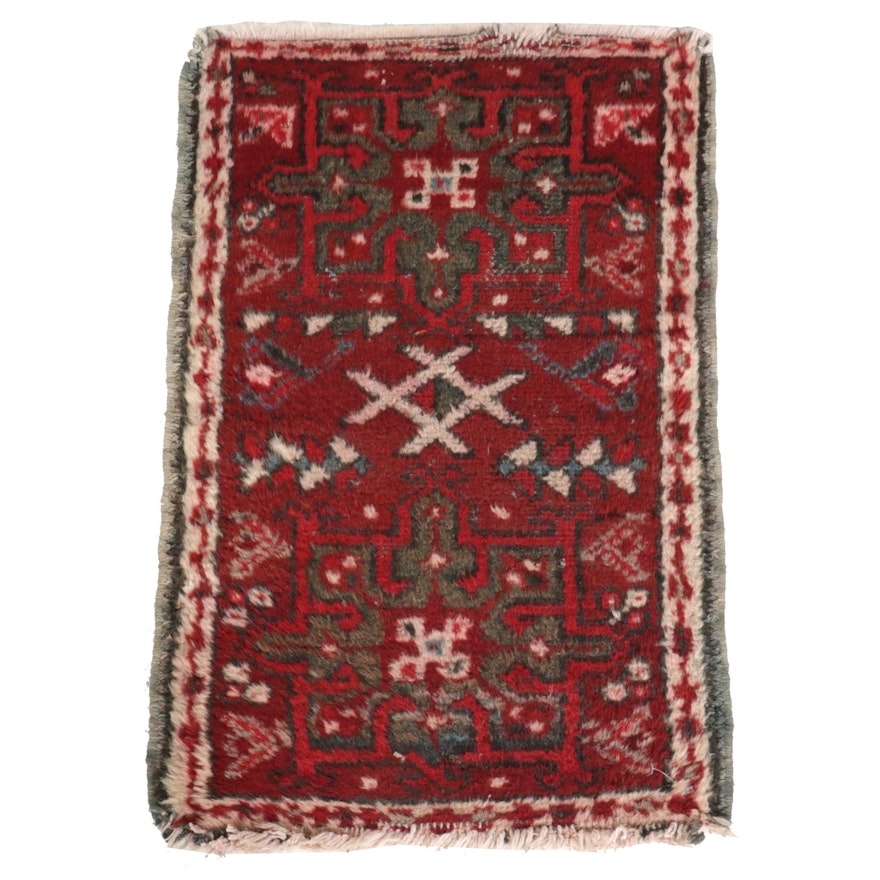 1'7 x 2'5 Hand-Knotted Persian Karajeh Accent Rug, circa 1930s
